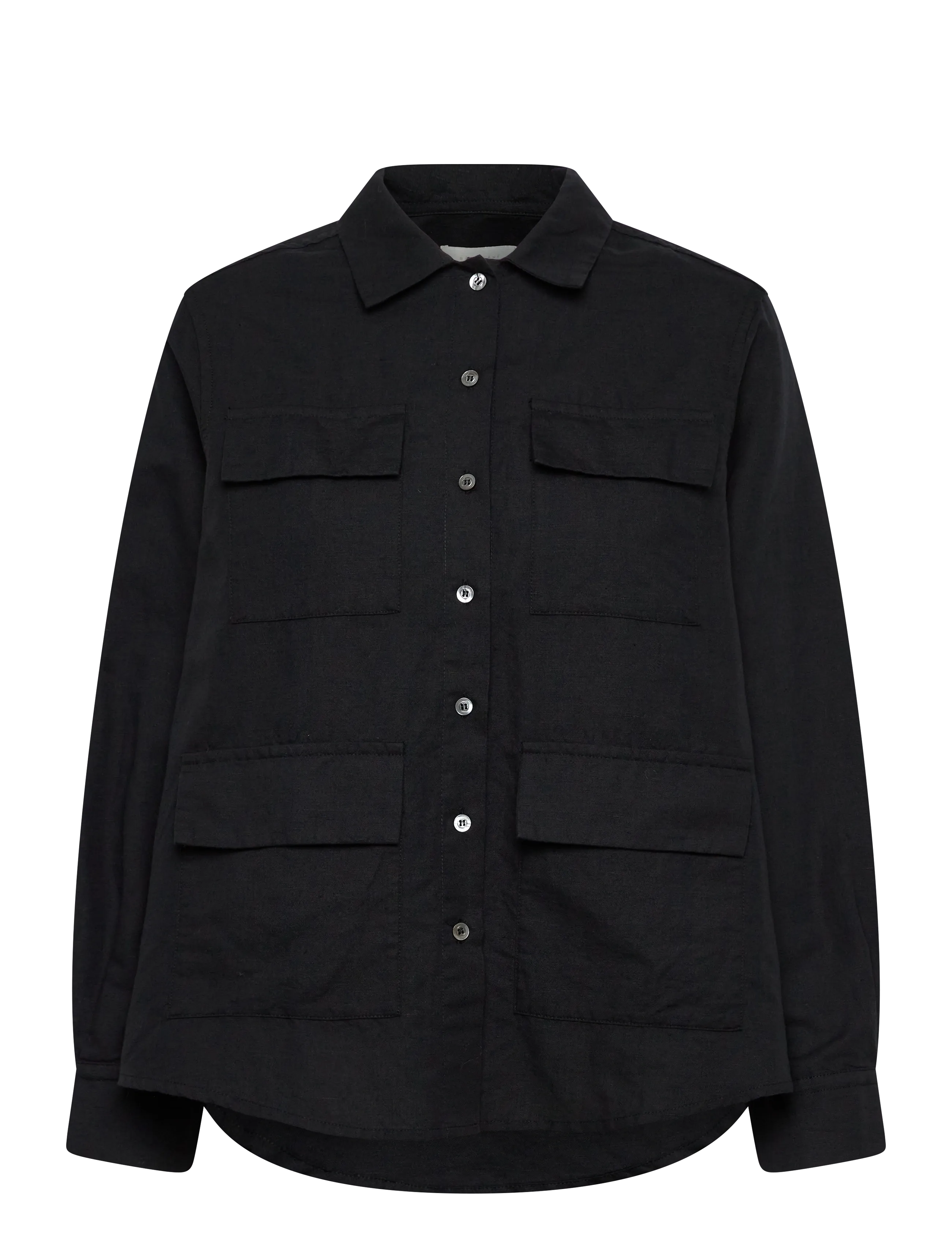 NAJA LAUF Alberta Shirt Linen Blend Schwarz - 36 - Damen