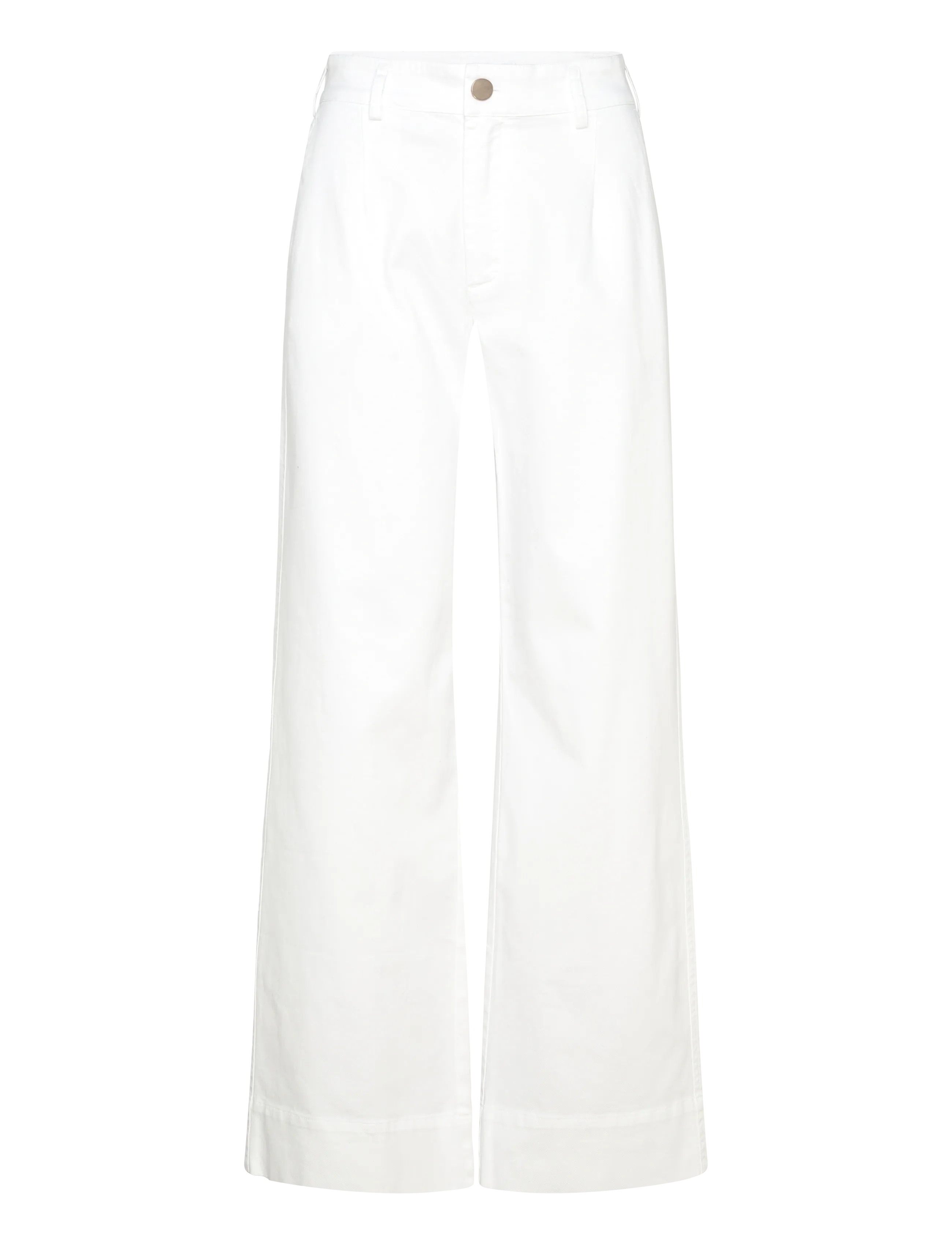 Naja Lauf OTILIA PANTS SUMMER COTTON - Laia säärega püksid - WHITE / white