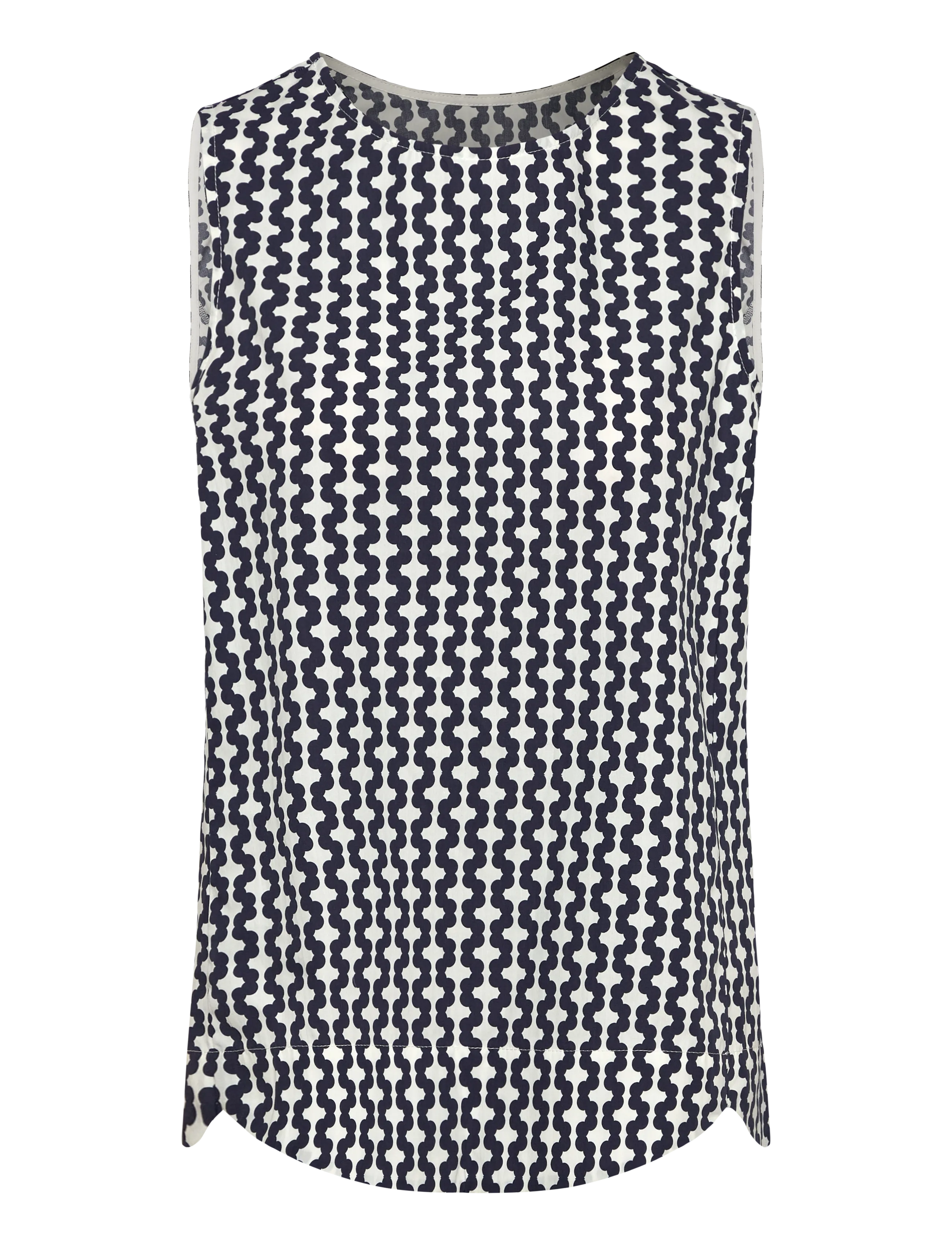 Naja Lauf SAMSARA TOP DOTS IN A ROW - Ærmeløse bluser - NAVY / navy