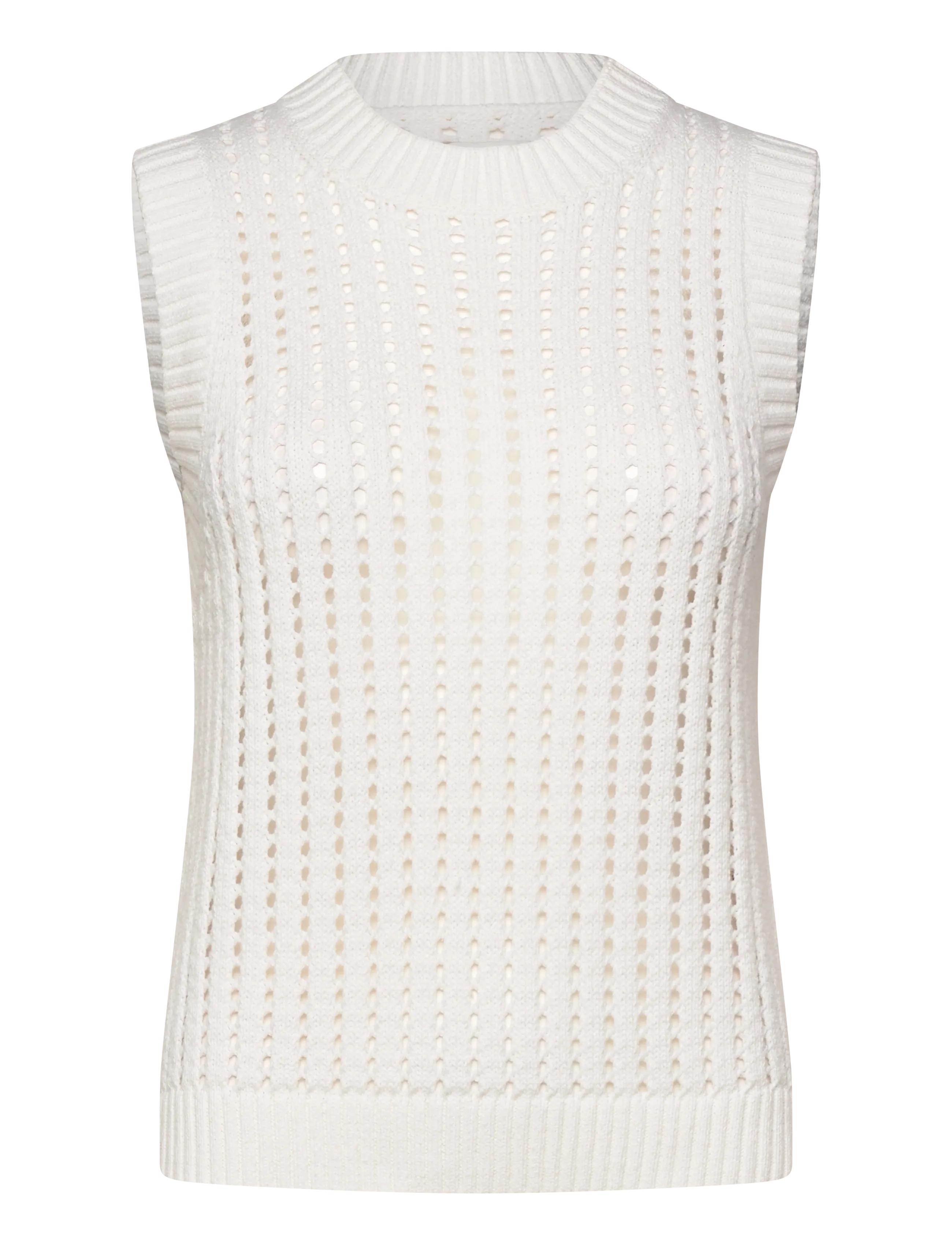 NAJA LAUF Nikita Pullover Open Knit Weiß - S - Damen
