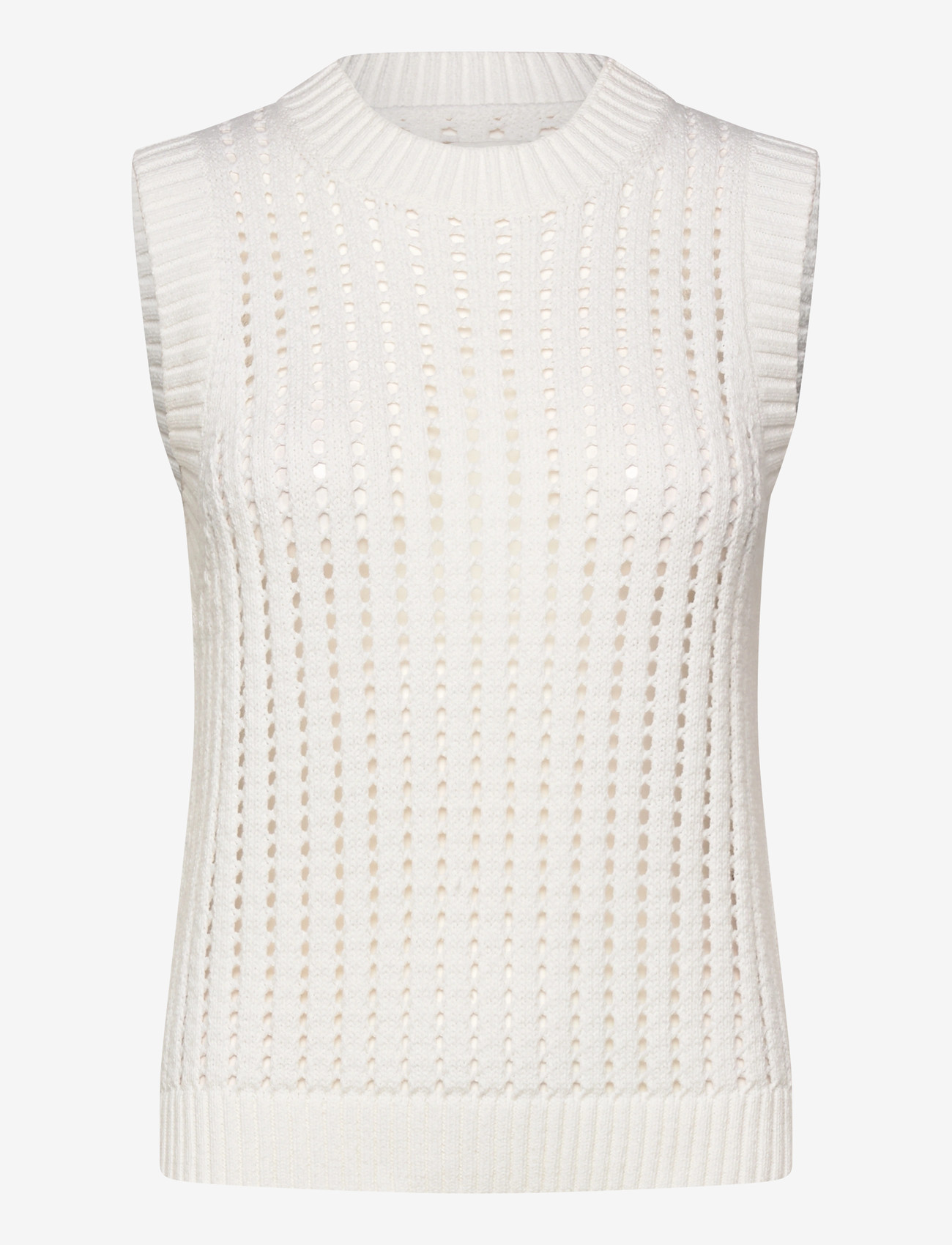 Naja Lauf - NIKITA PULLOVER OPEN KNIT - trøjer - white - 0