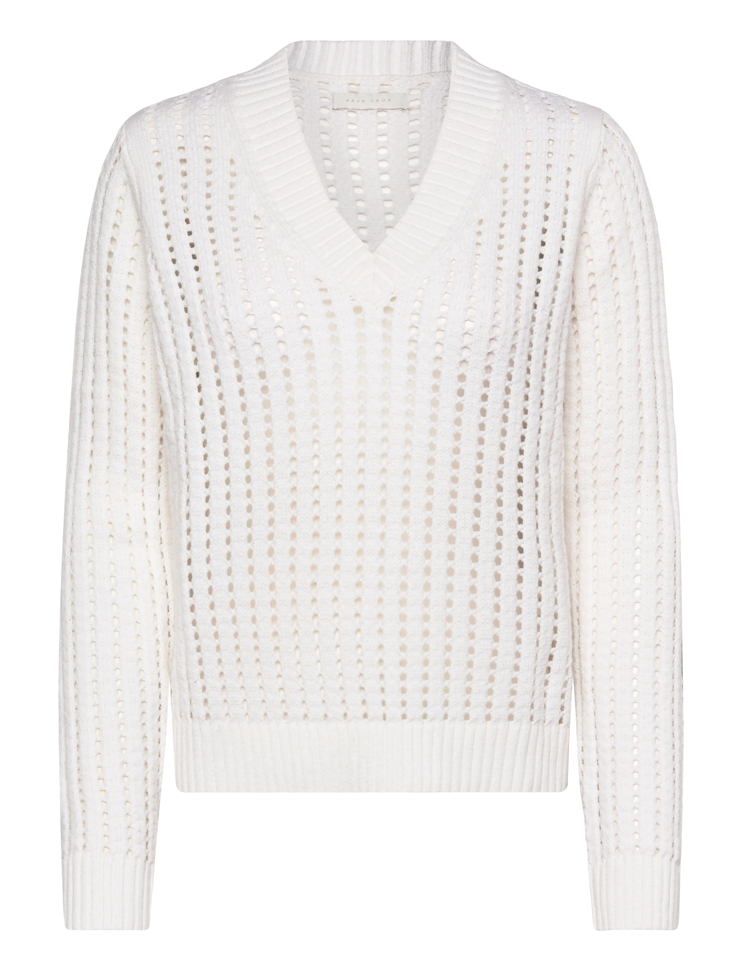 Naja Lauf JENNIE SWEATER OPEN KNIT - Pullover - WHITE / white