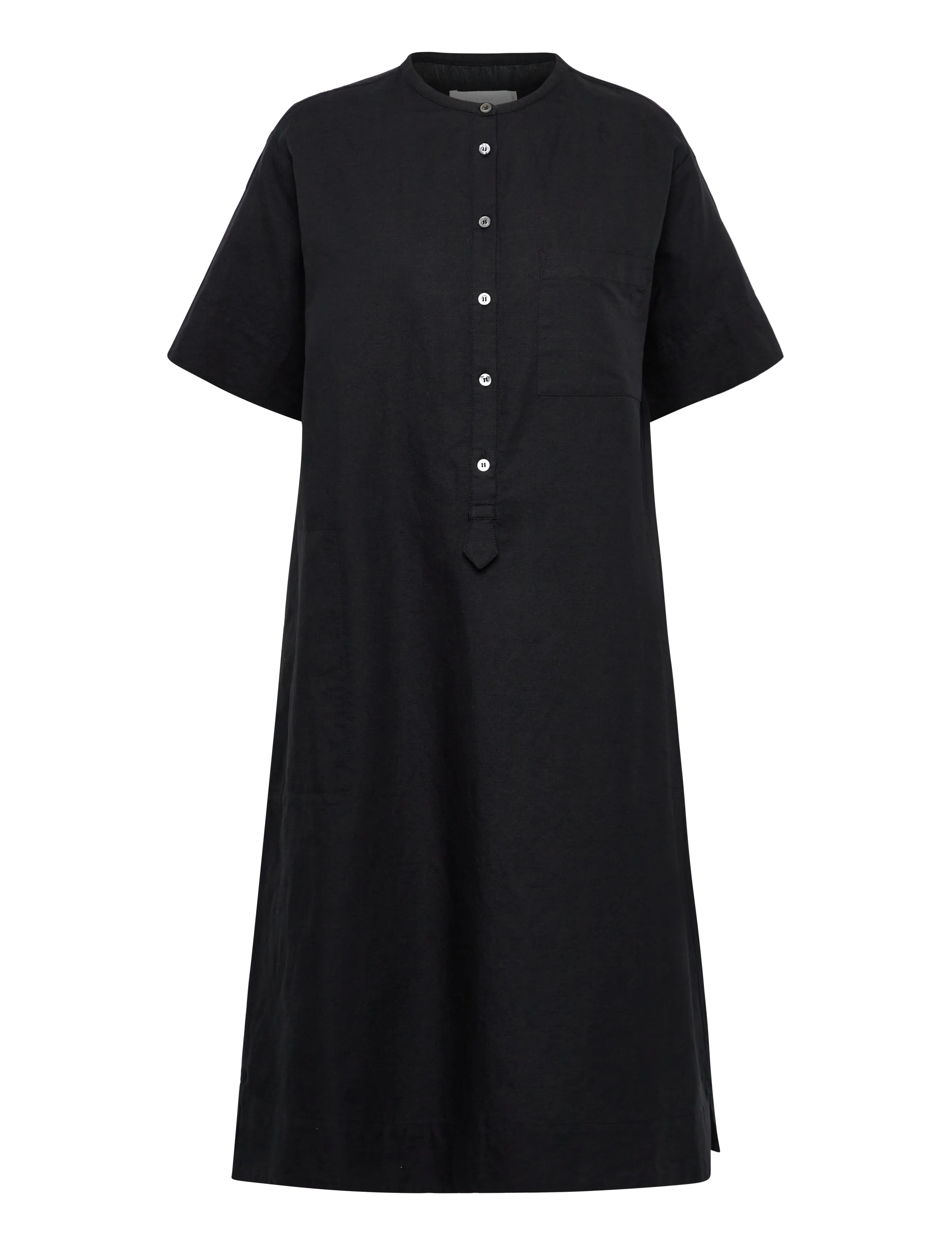 Naja Lauf VIRGINIA DRESS LINEN BLEND - Kjoler - BLACK / black