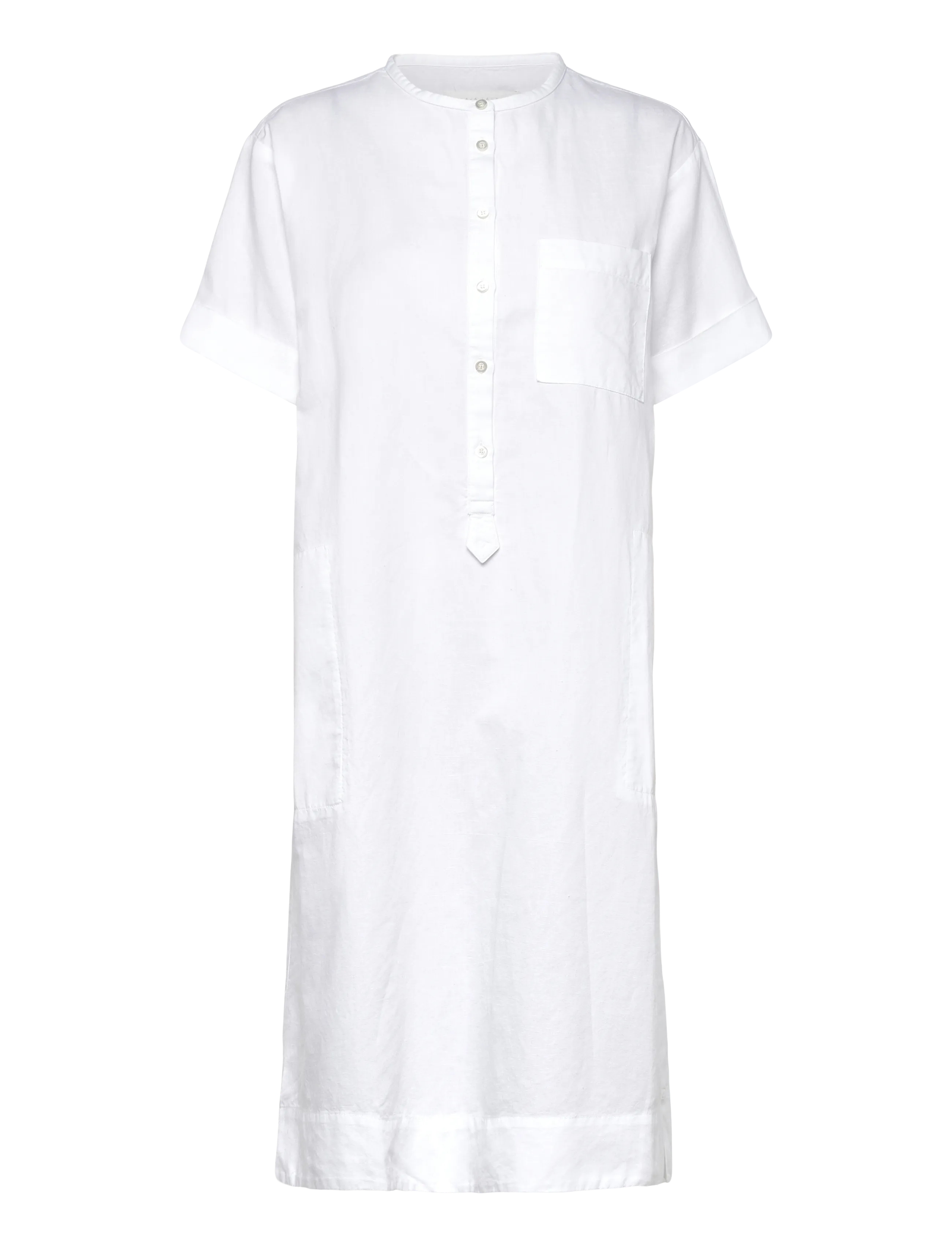 Naja Lauf VIRGINIA DRESS LINEN BLEND - Hemdkleider - WHITE / white