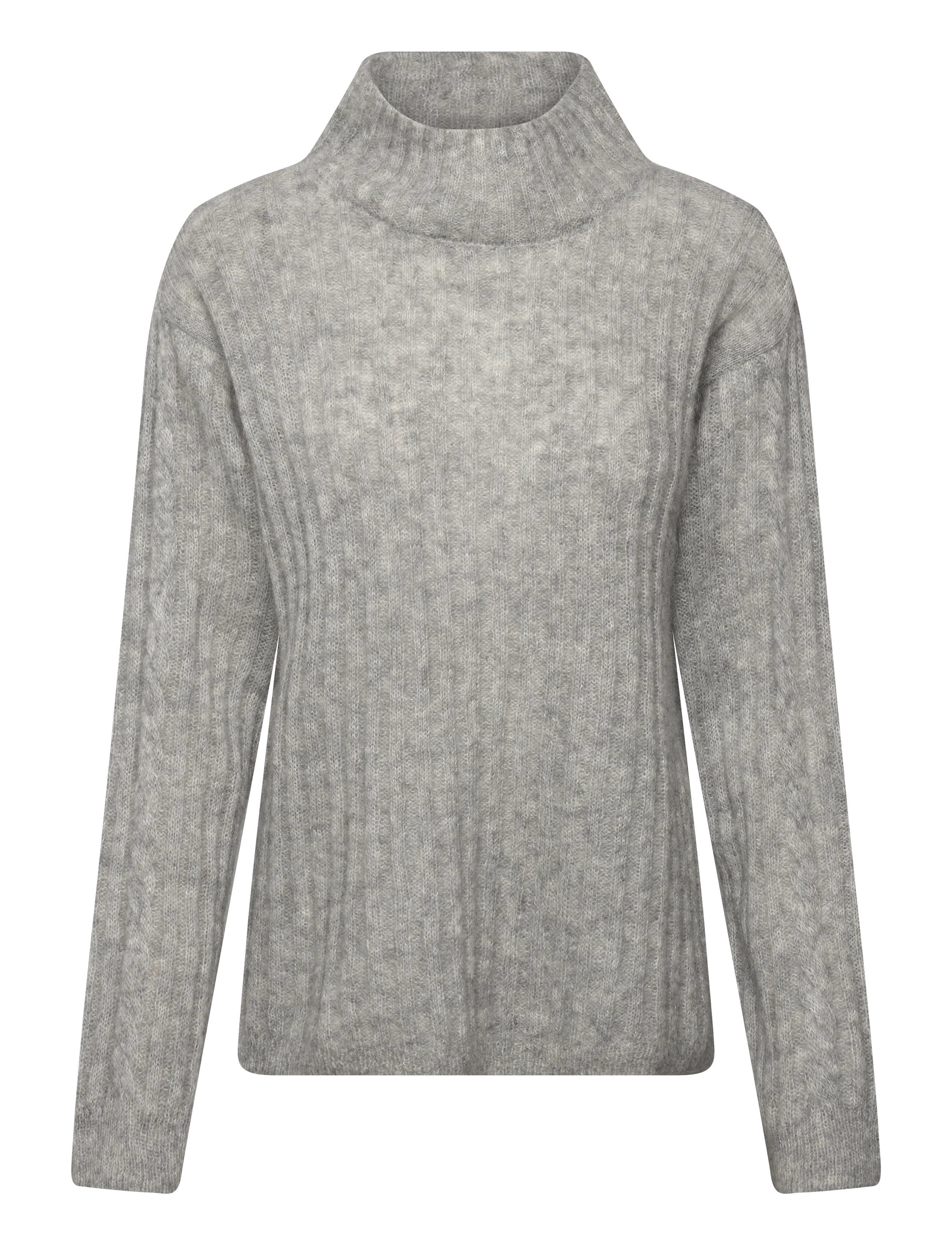 Naja Lauf MELI SWEATER MOHAIR - Turtleneck - LIGHT GREY MELANGE / grey