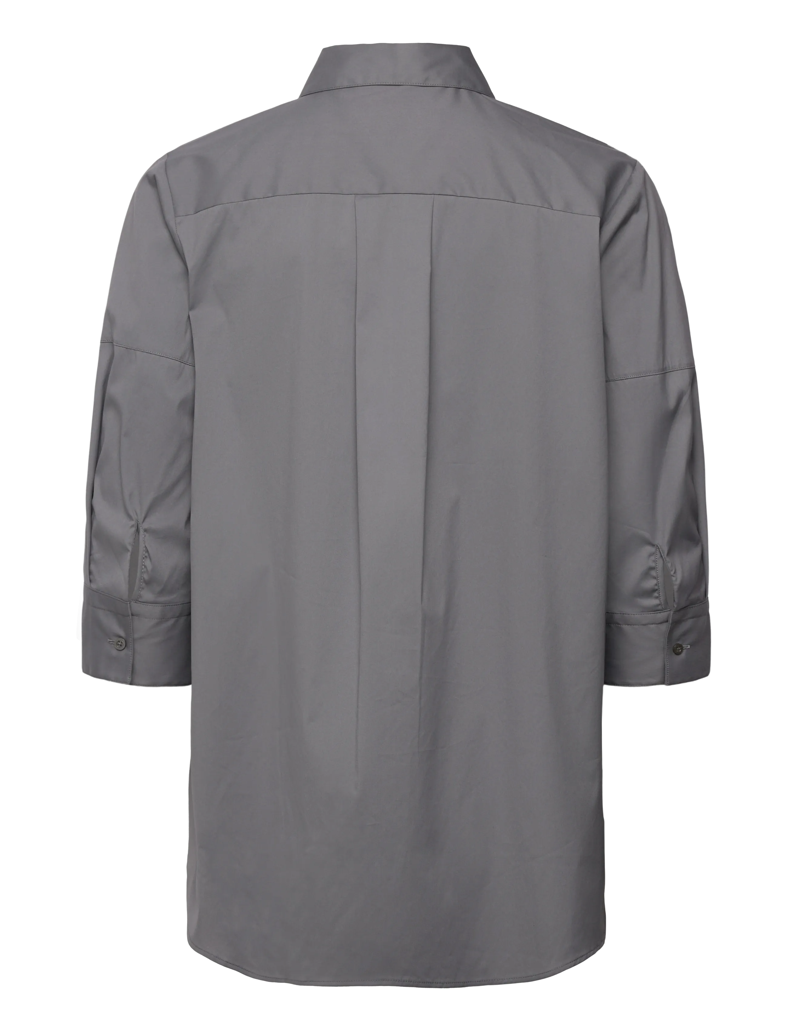 Naja Lauf - GABIE SHIRT FANCY POPLIN - kortærmede skjorter - grey - 1