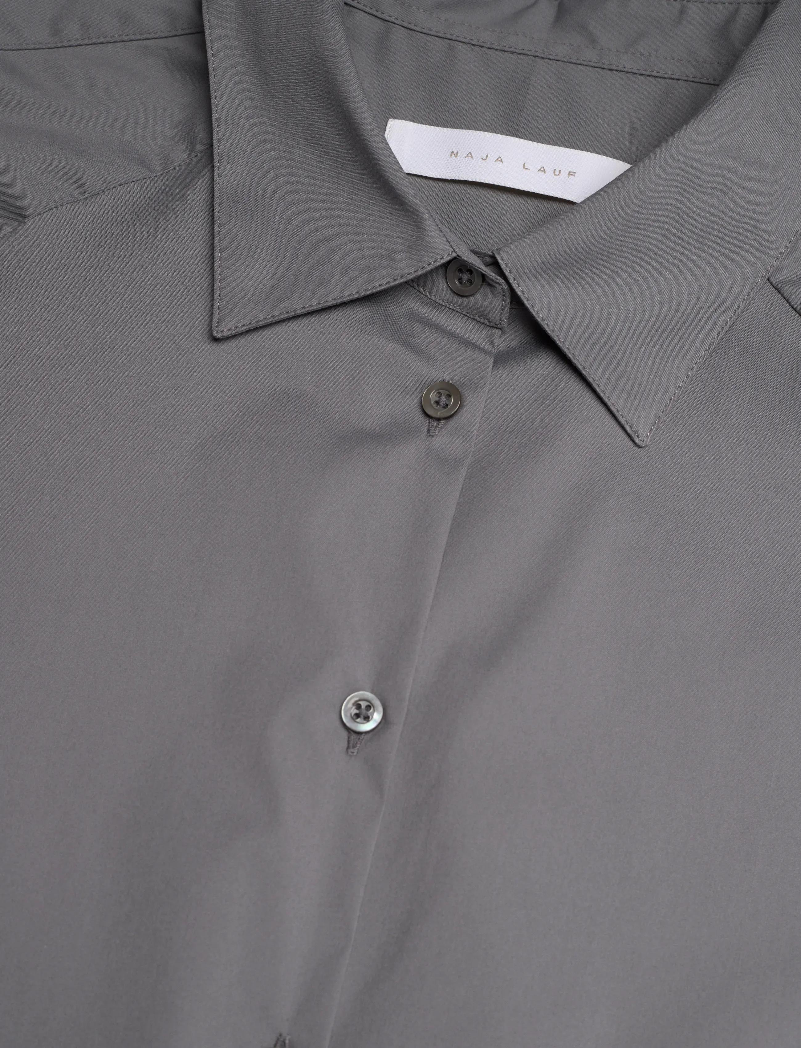 Naja Lauf - GABIE SHIRT FANCY POPLIN - kortærmede skjorter - grey - 2