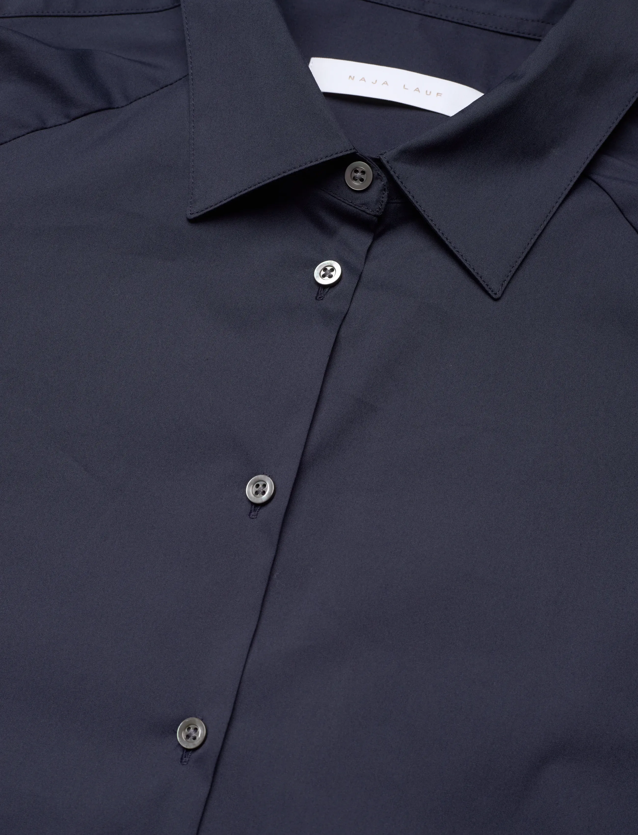 Naja Lauf - GABIE SHIRT FANCY POPLIN - lühikeste varrukatega särgid - navy - 4