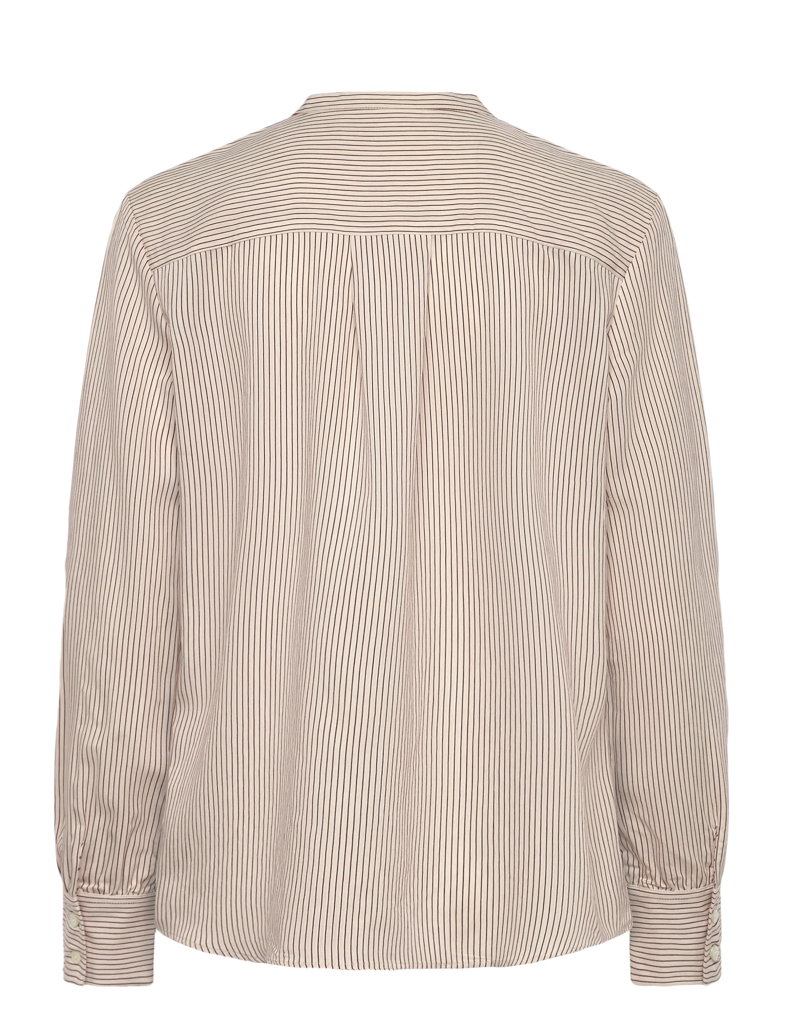 Naja Lauf - ELLA SHIRT DENSE STRIPE - langærmede skjorter - dark red - 1