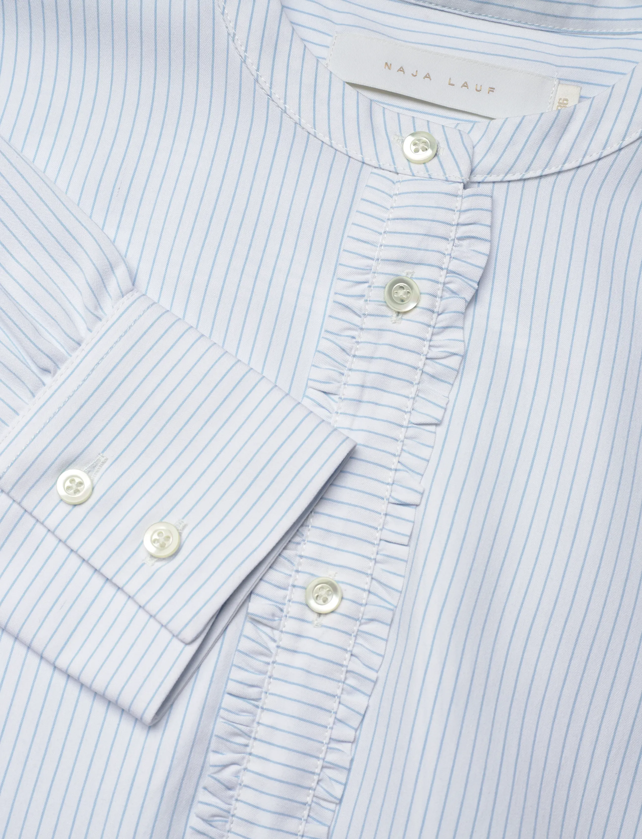 Naja Lauf - ELLA SHIRT DENSE STRIPE - langærmede skjorter - light blue - 2