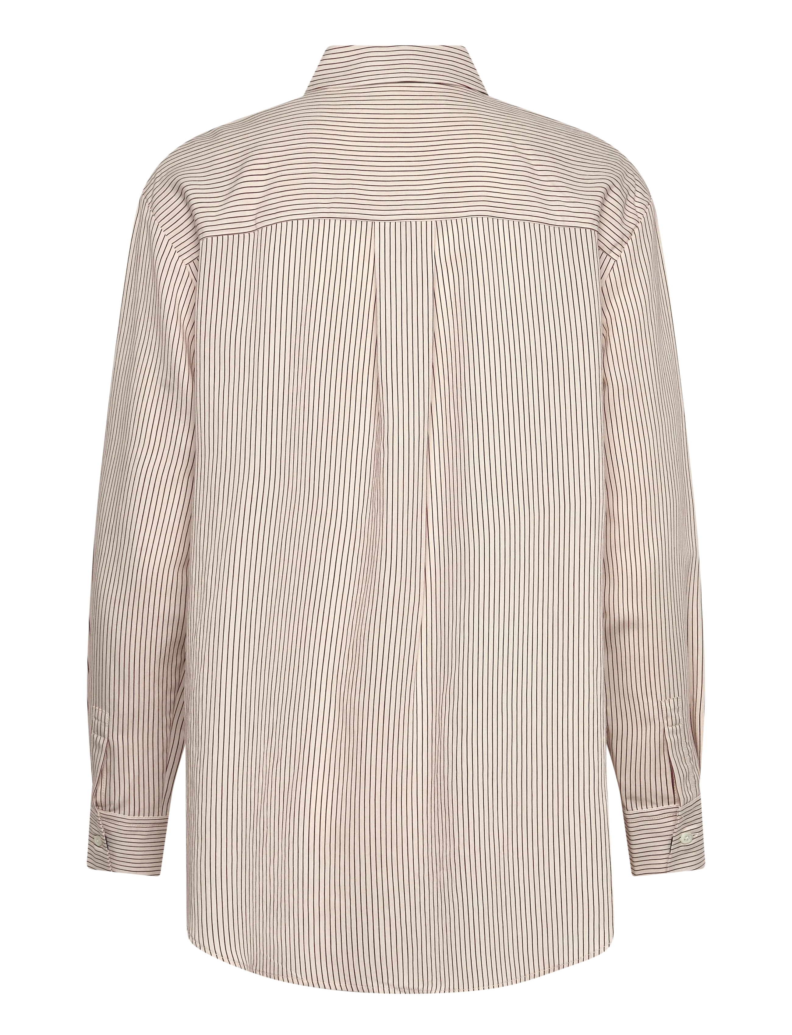 Naja Lauf - MAGGIE SHIRT DENSE STRIPE - langærmede skjorter - dark red - 1
