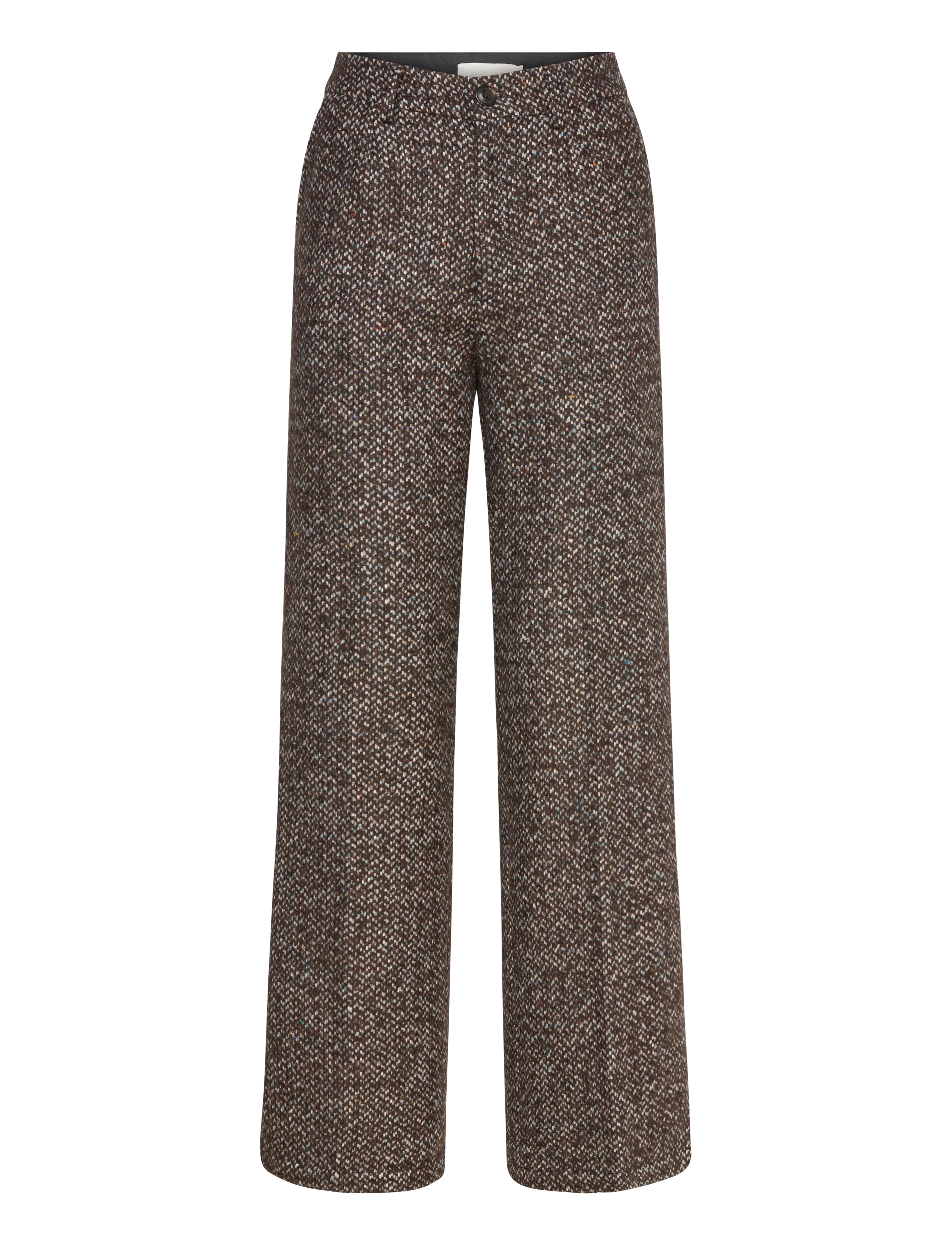 Naja Lauf KIRBIE PANTS CONFETTI WOOL - Habitbukser - BROWN / brown