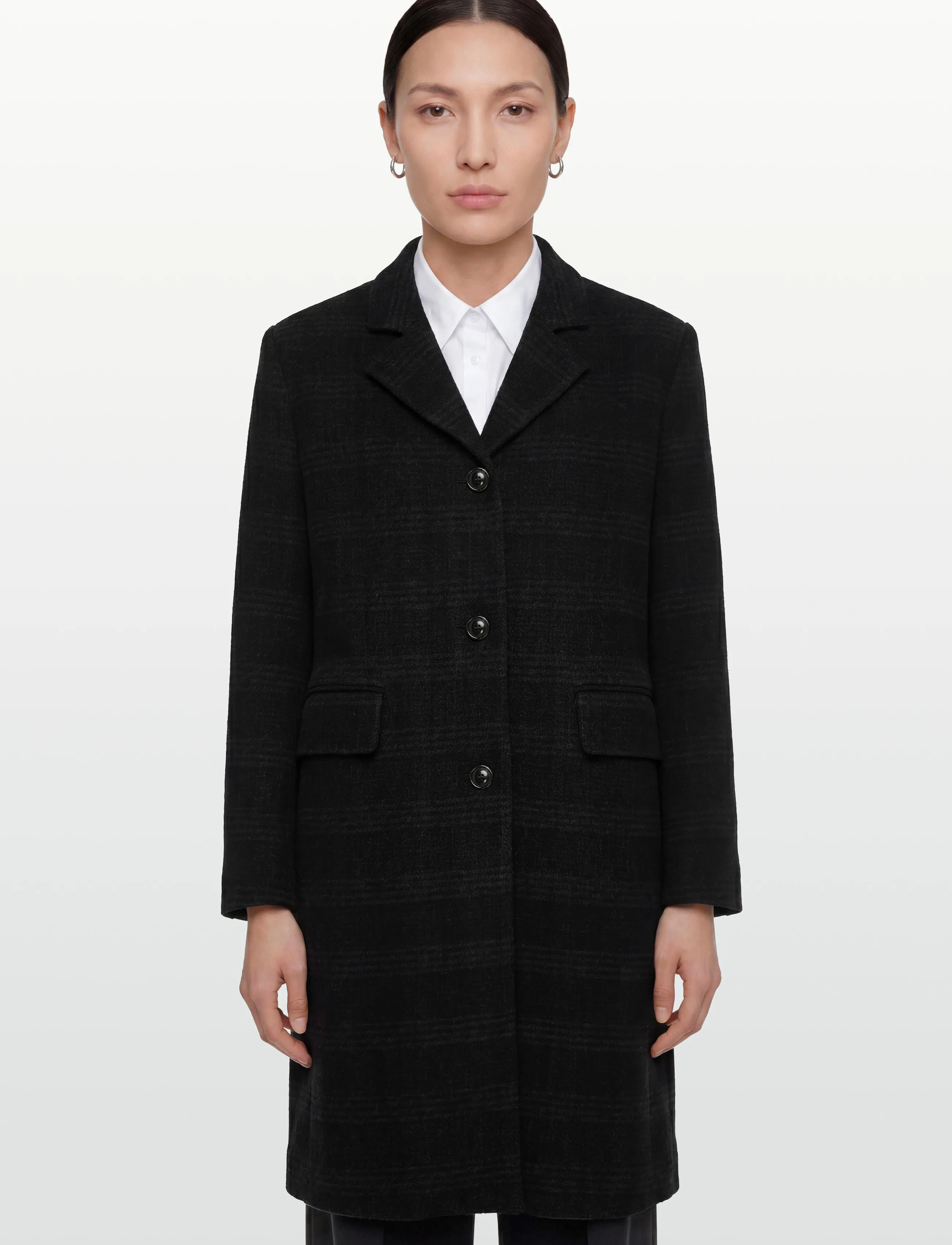 Naja Lauf - ALISON COAT HIDDEN CHECK - dark navy - 4