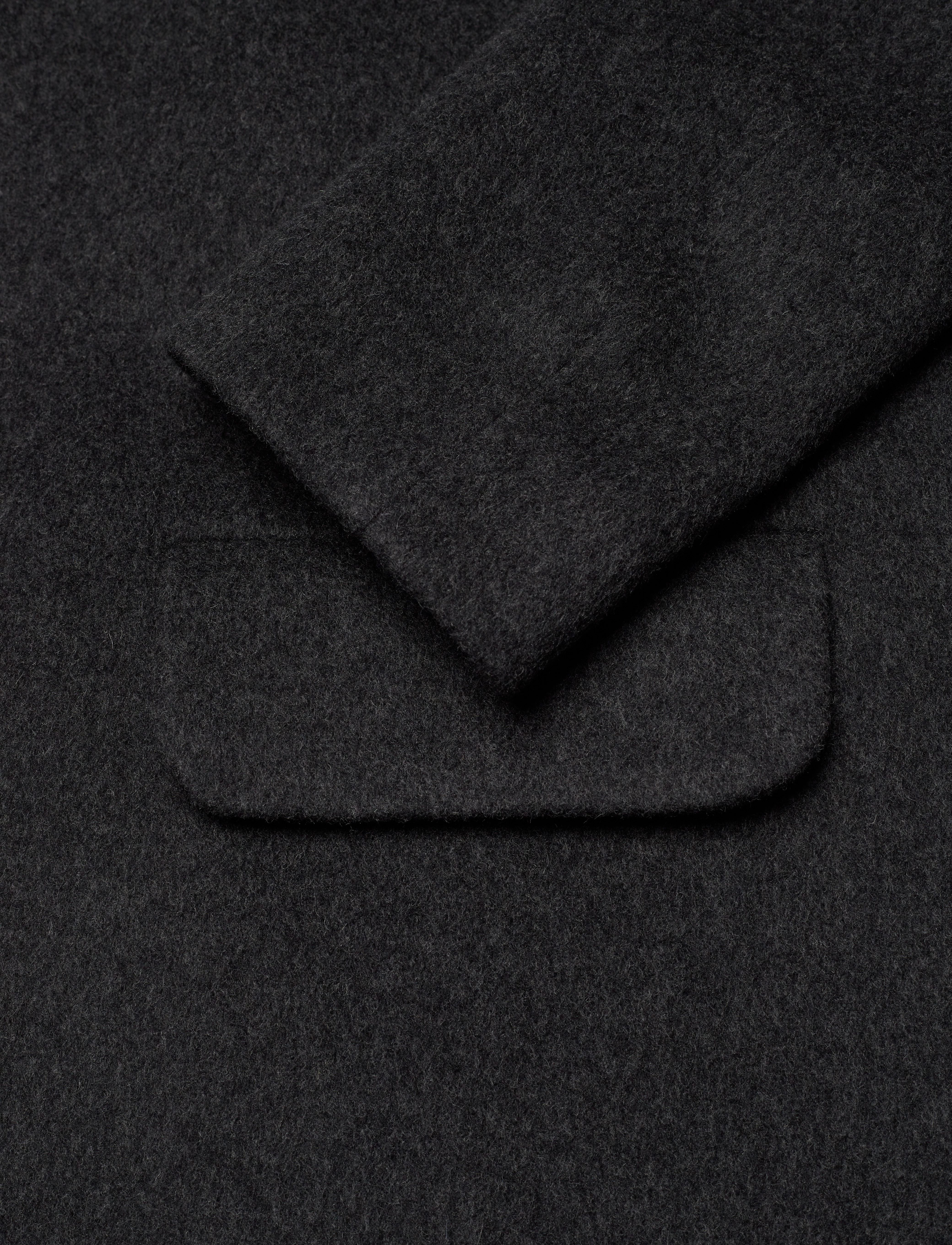 Naja Lauf - MALIN COAT MELTON WOOL - dark grey melange - 3