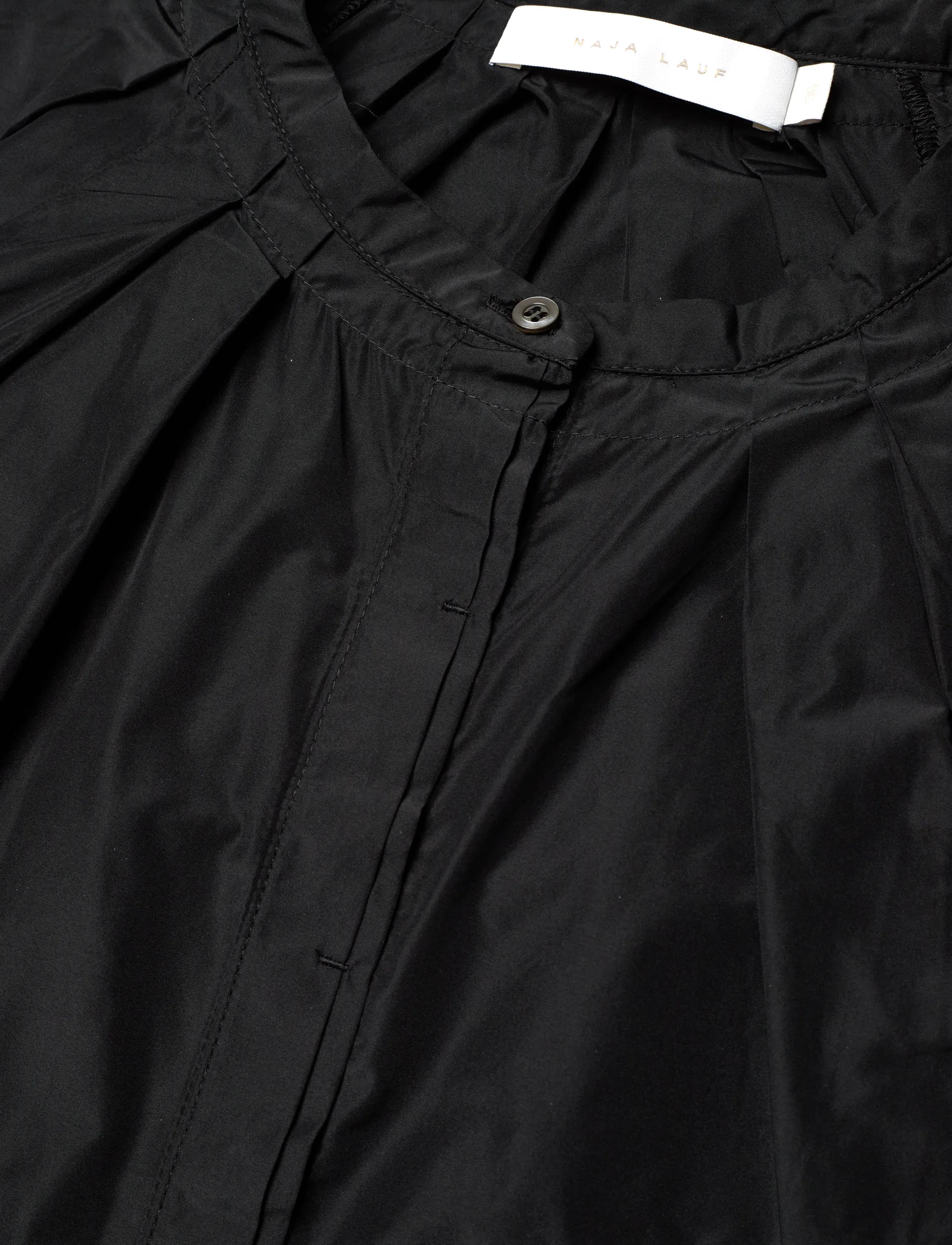 Naja Lauf - EYLA DRESS TAFFETA - skjortekjoler - black - 2