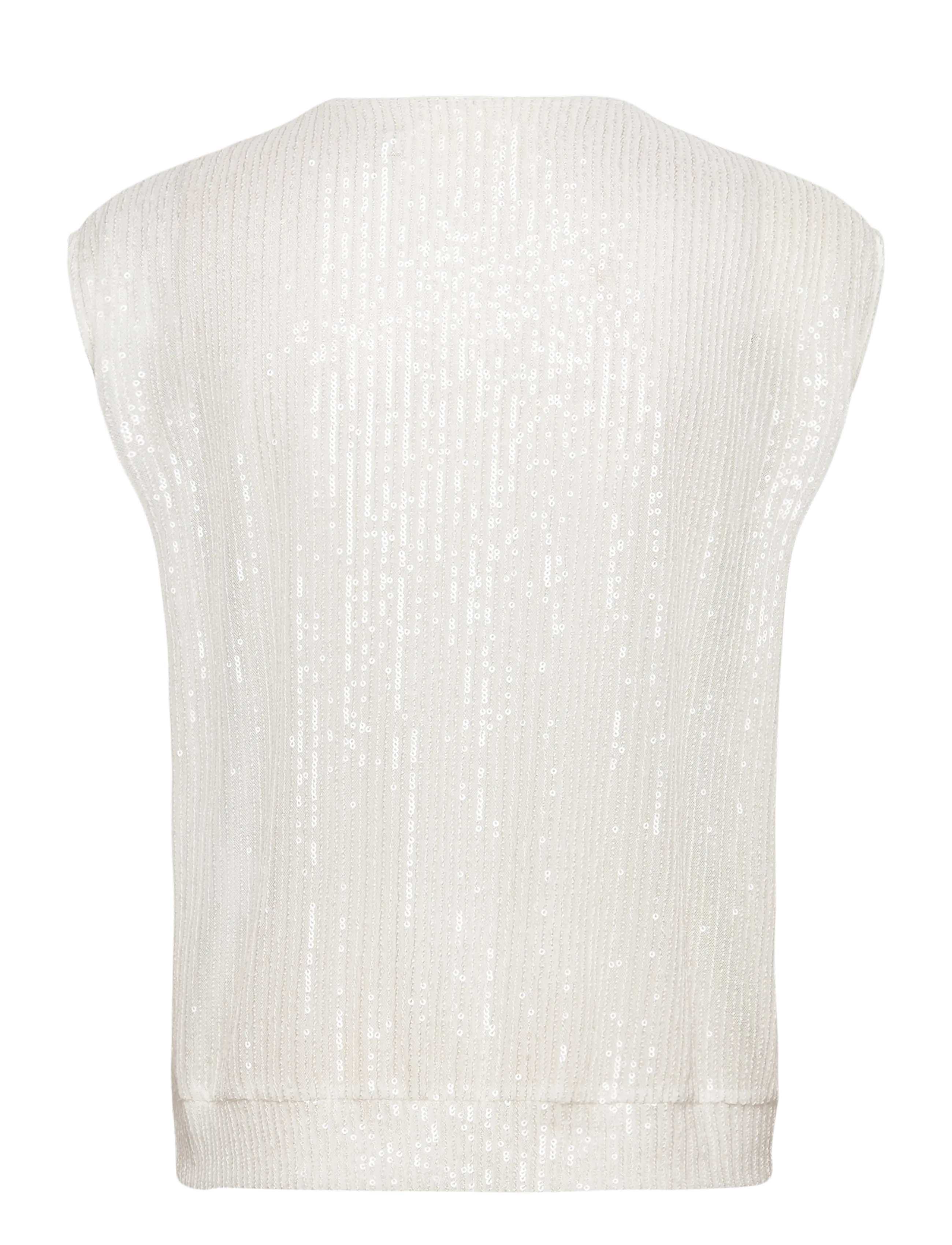 Naja Lauf - MIRA TOP SNOW SEQUIN - Ærmeløse toppe - broken white - 1