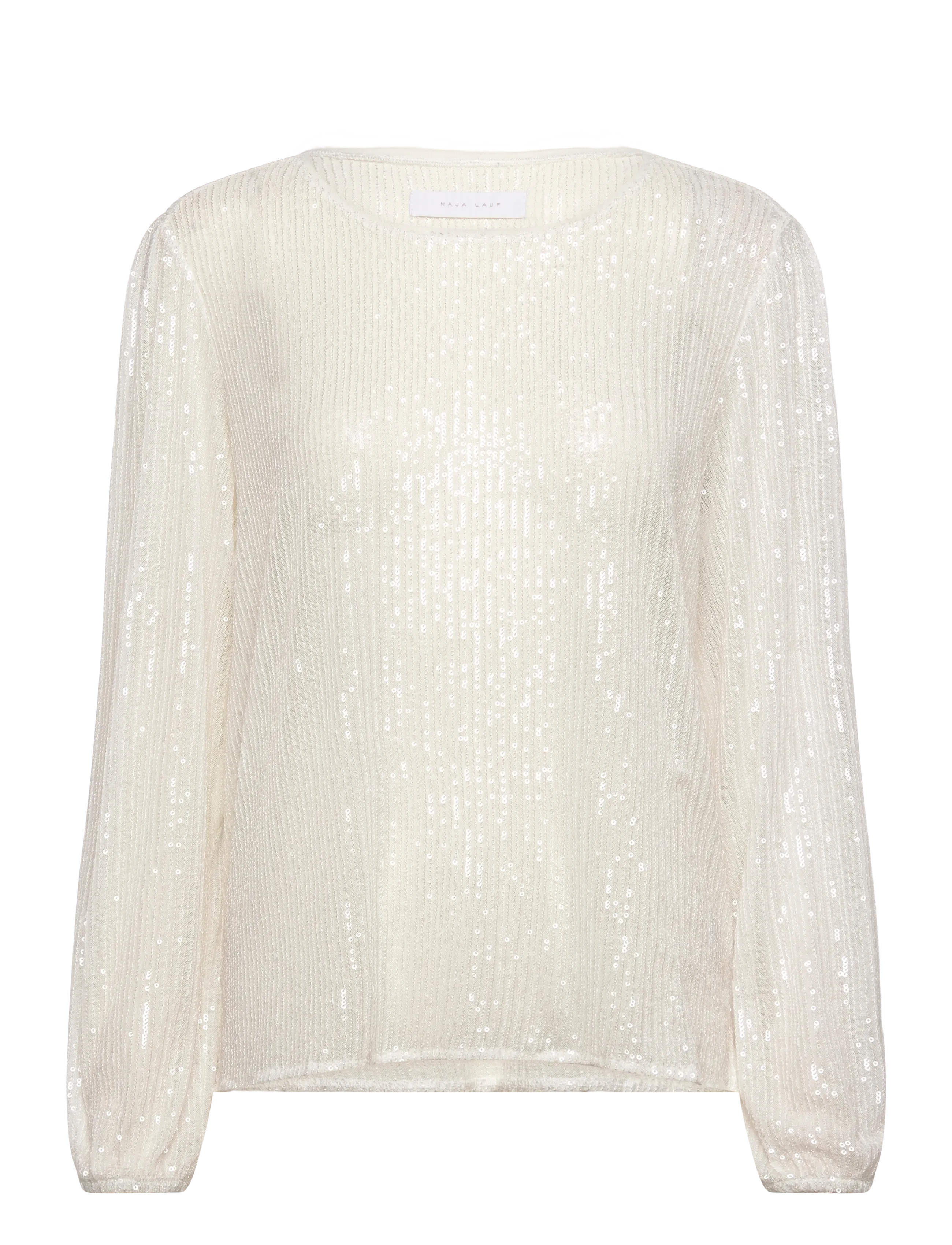 NAJA LAUF Jane Bluse Snow Pailletten Cream - S - Damen