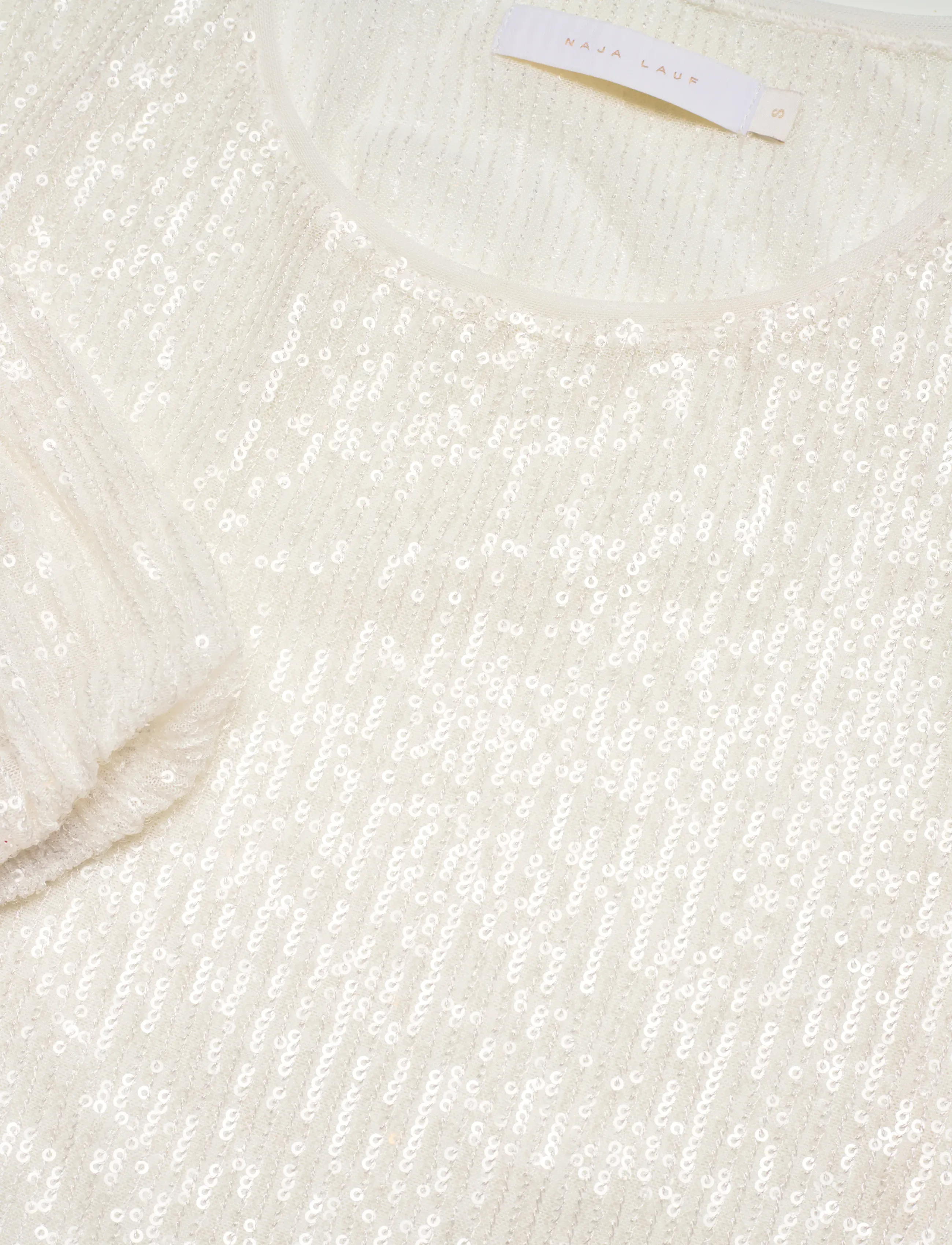 Naja Lauf - JANE BLOUSE SNOW SEQUIN - festliche oberteile - broken white - 2