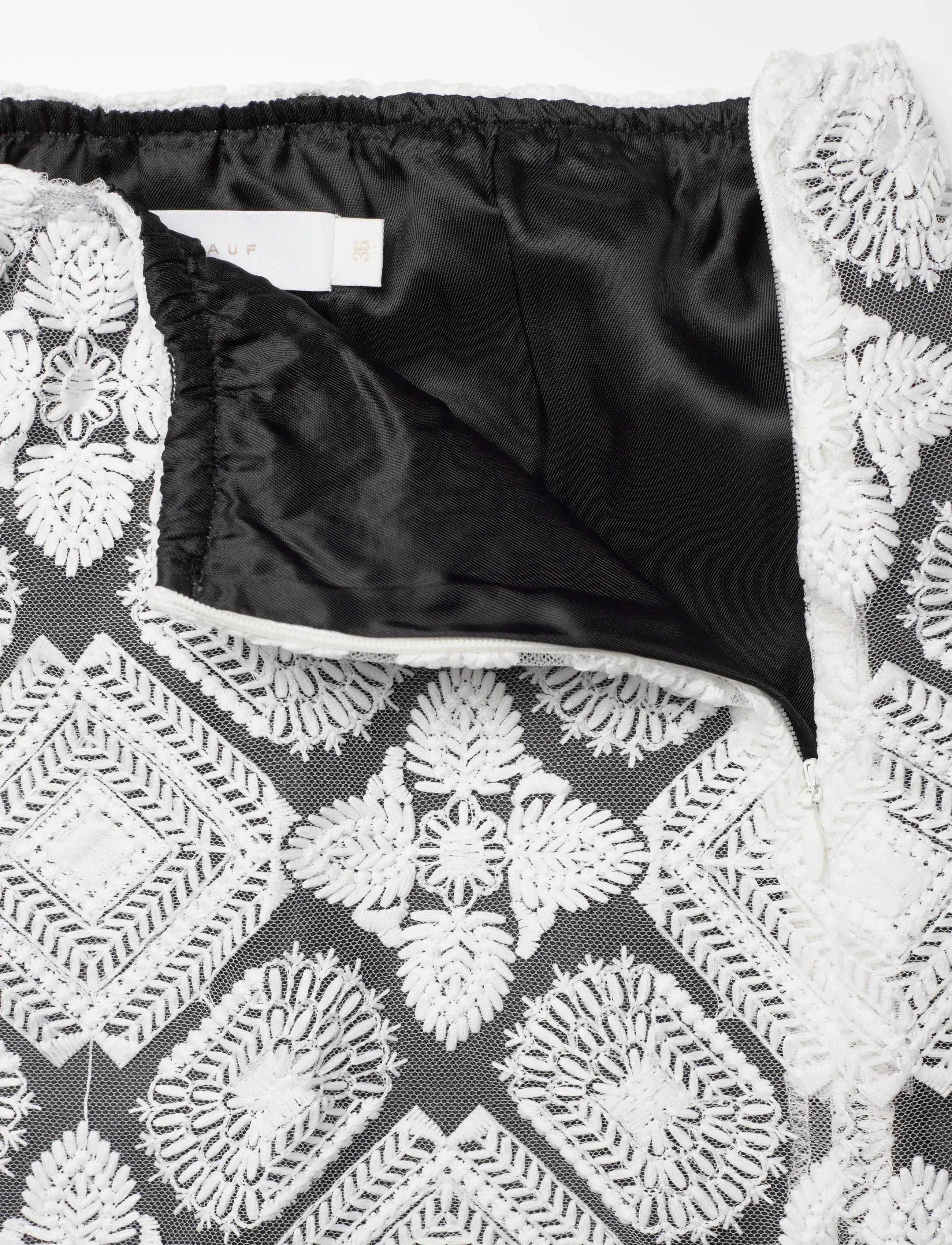 Naja Lauf - MARIA SKIRT WHITE EMBROIDERY - bleistiftröcke - white - 2
