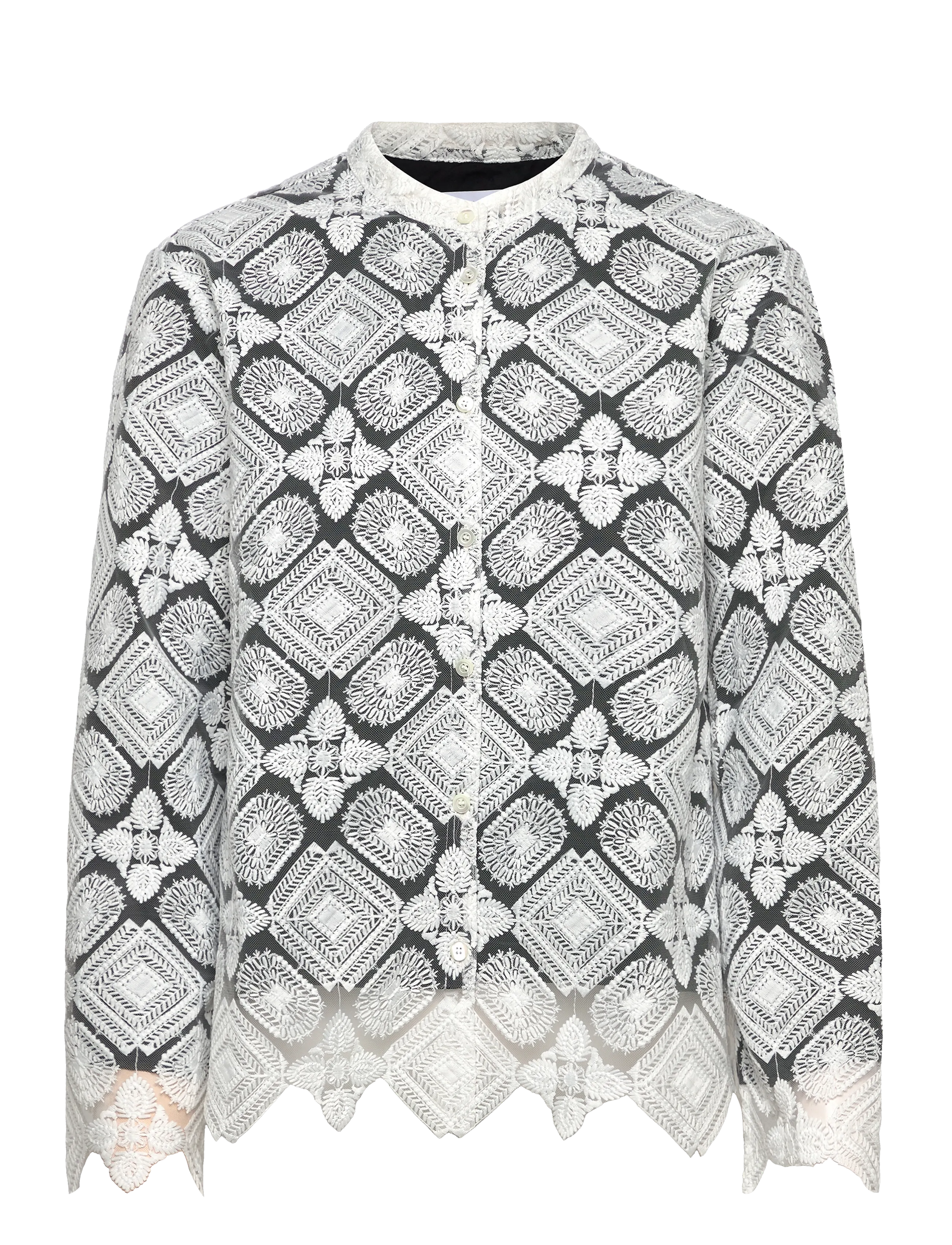 Naja Lauf ELINOR SHIRT WHITE EMBROIDERY - Naja Lauf - WHITE / white