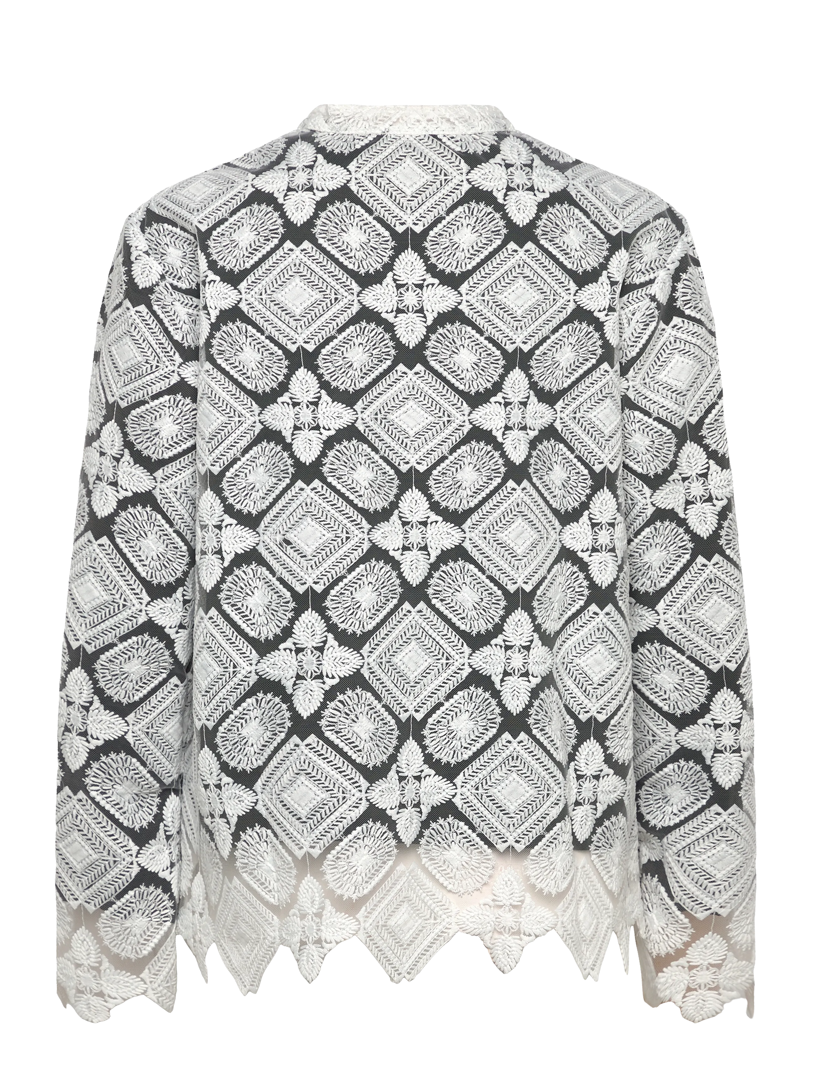 Naja Lauf - ELINOR SHIRT WHITE EMBROIDERY - langærmede skjorter - white - 1