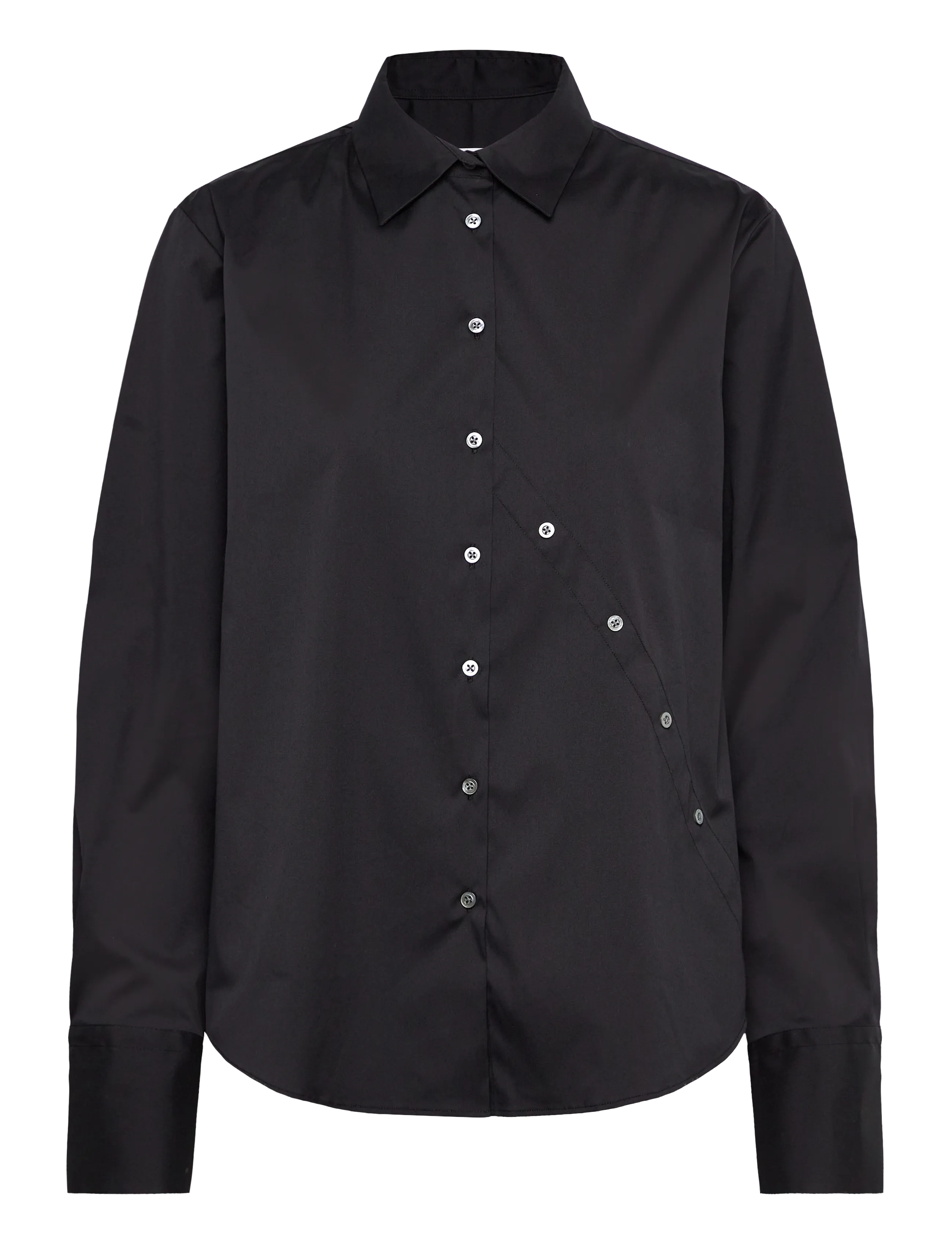 Naja Lauf ELLIS SHIRT FANCY POPLIN - Skjorter - BLACK / black