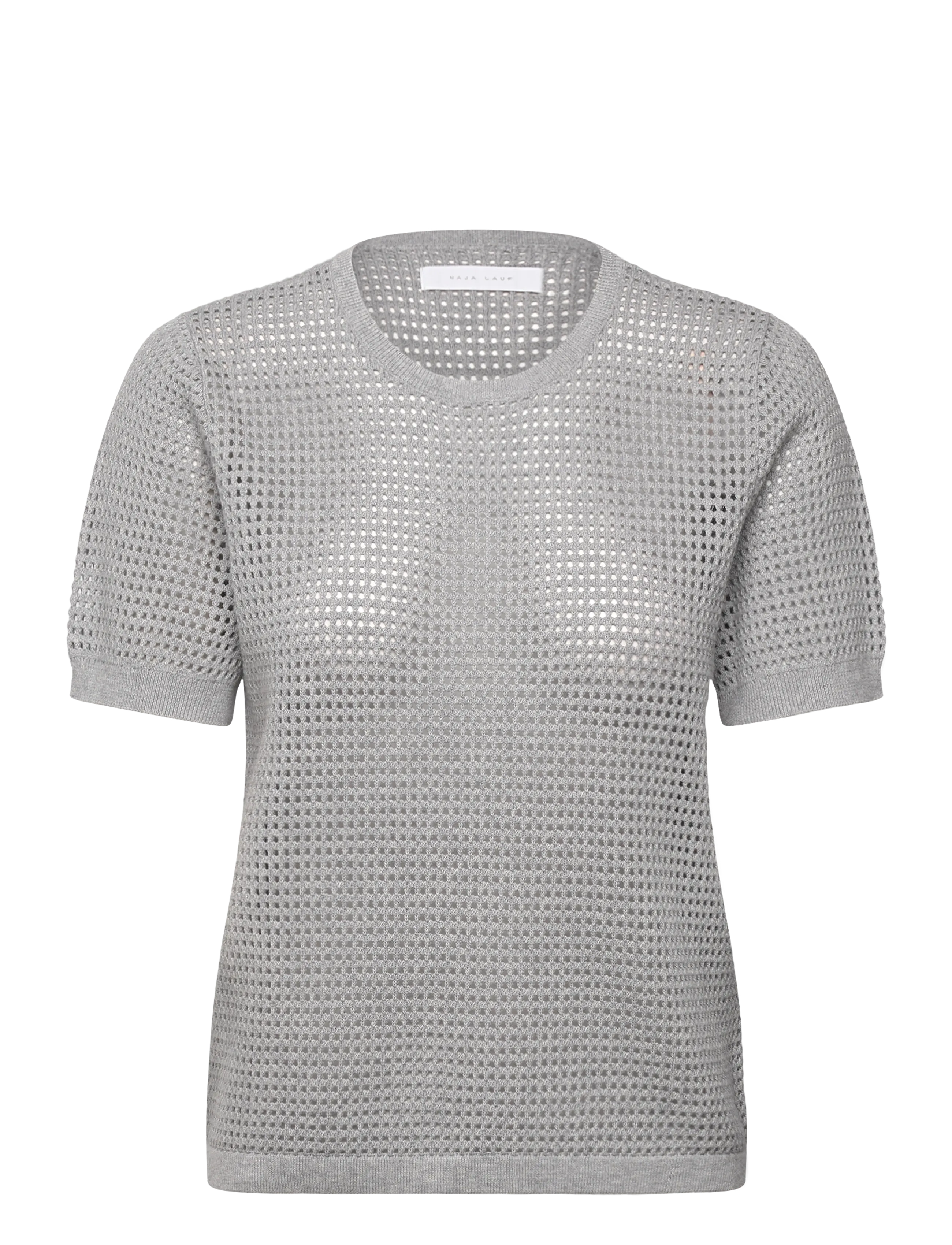 Naja Lauf CLAIRE TSHIRT FINE POINTELLE - Tøj - GREY MELANGE / grey