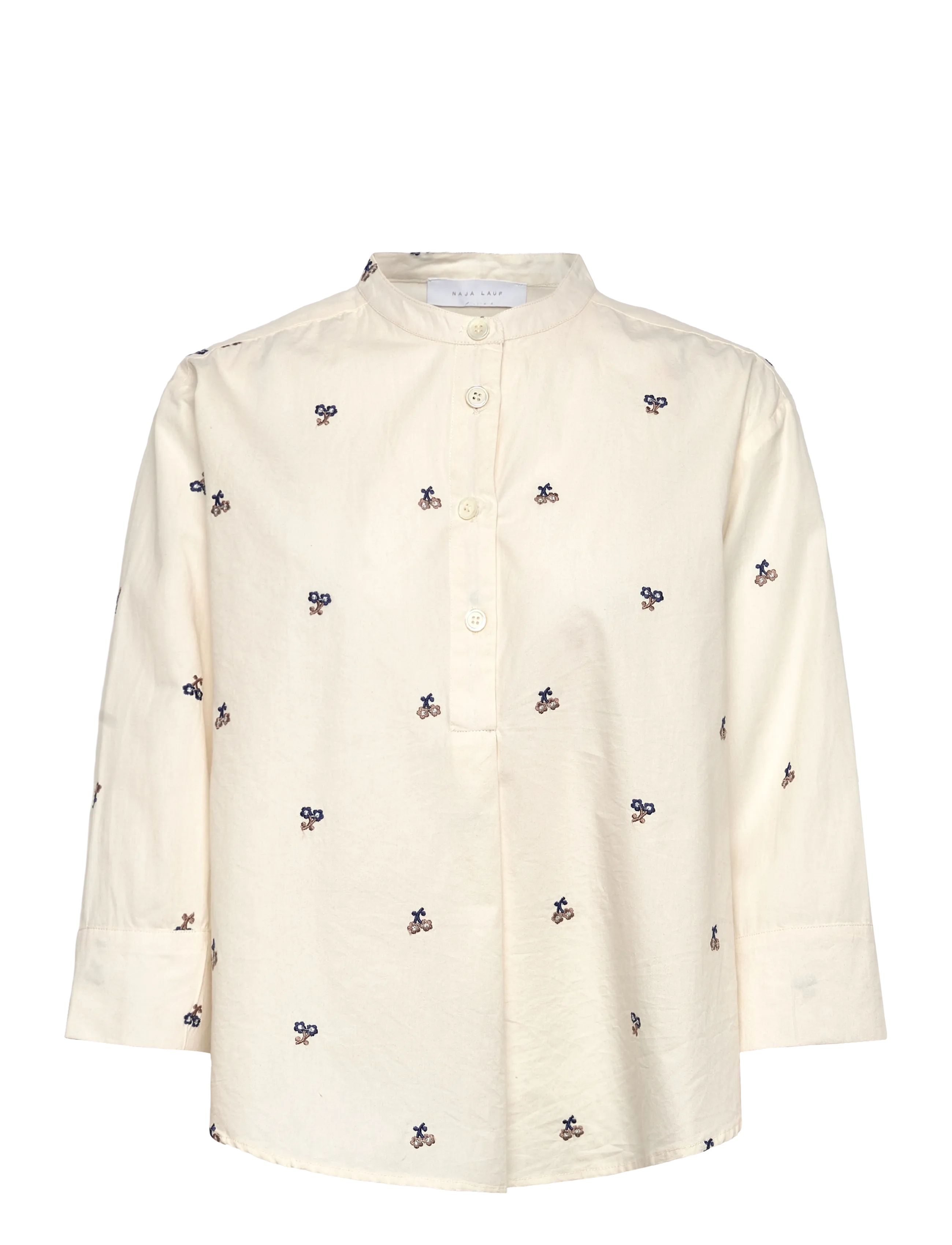 Naja Lauf TINKA SHIRT EMBROIDERED FLOWER - Naja Lauf - BUTTER / cream