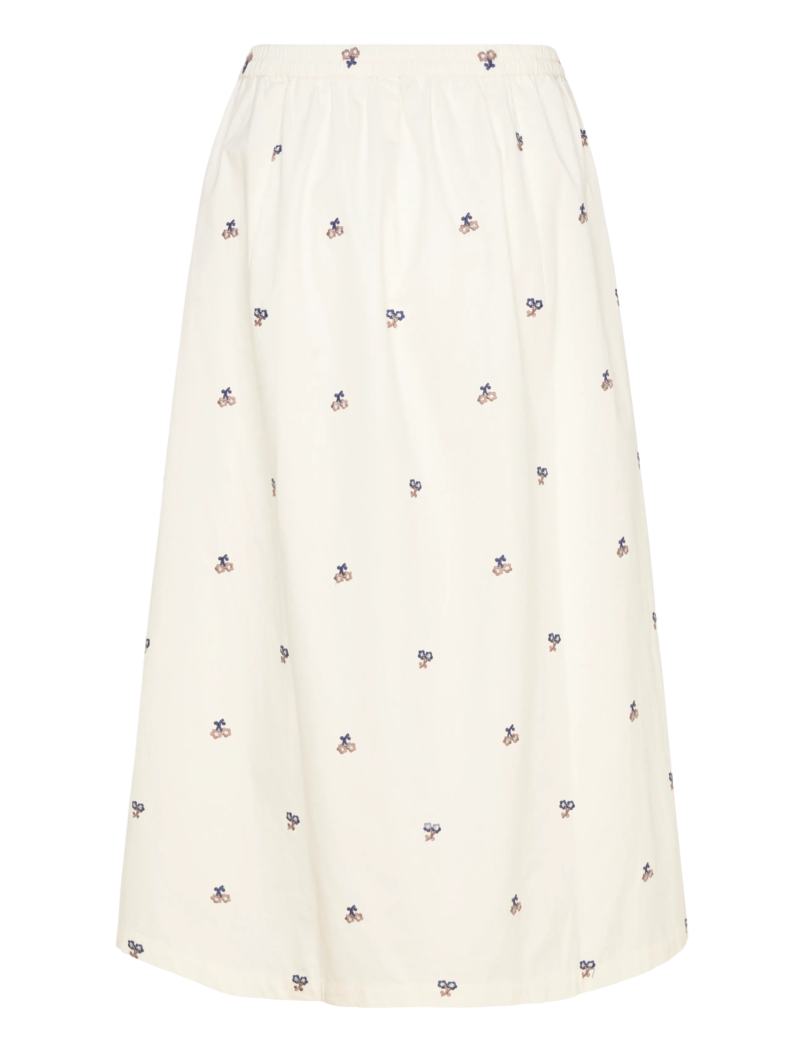 Naja Lauf - CIRA SKIRT EMBROIDERED FLOWER - maxi nederdele - butter - 1