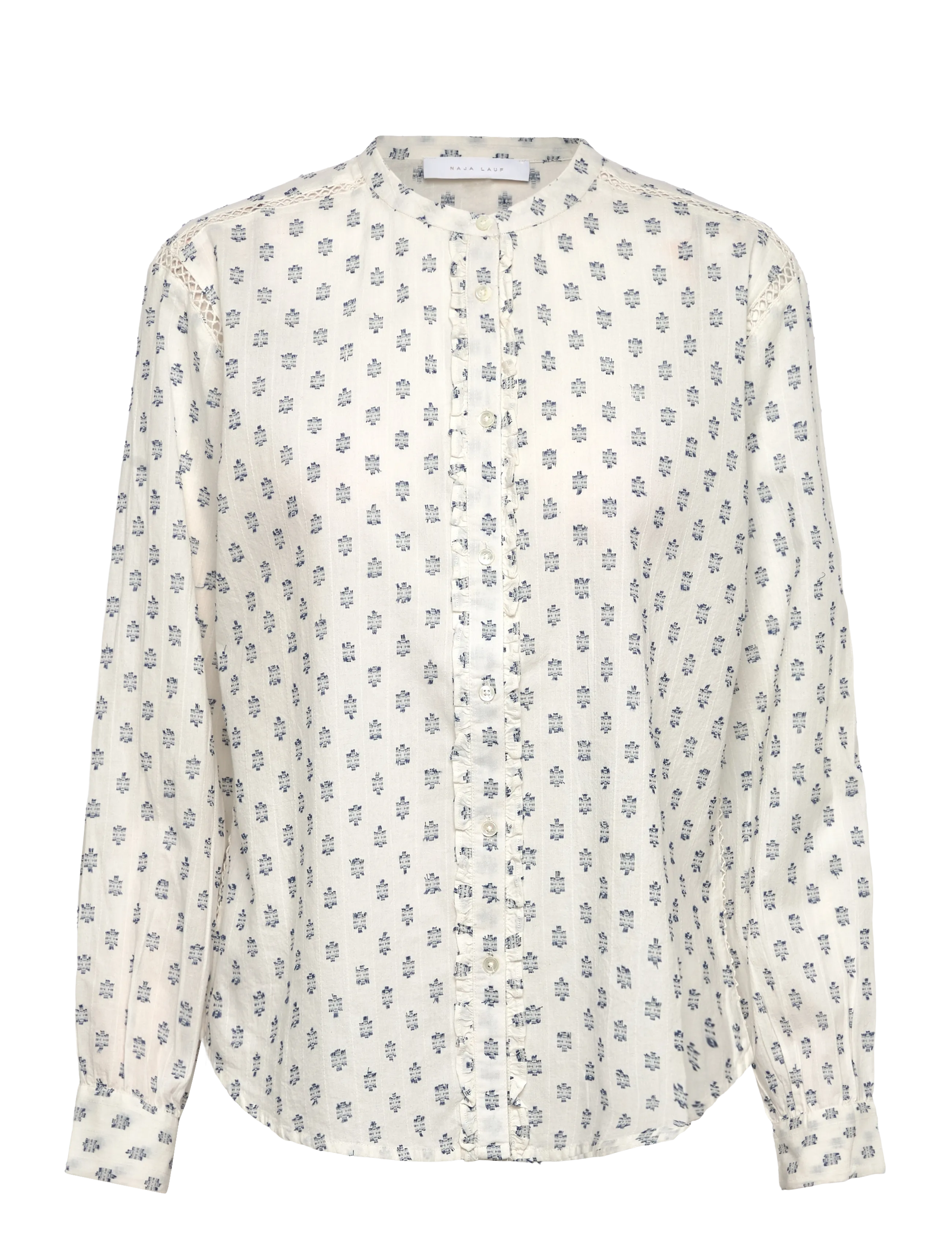 Naja Lauf AIDA SHIRT DECO VOILE - Skjorter - BLUE/WHITE / cream