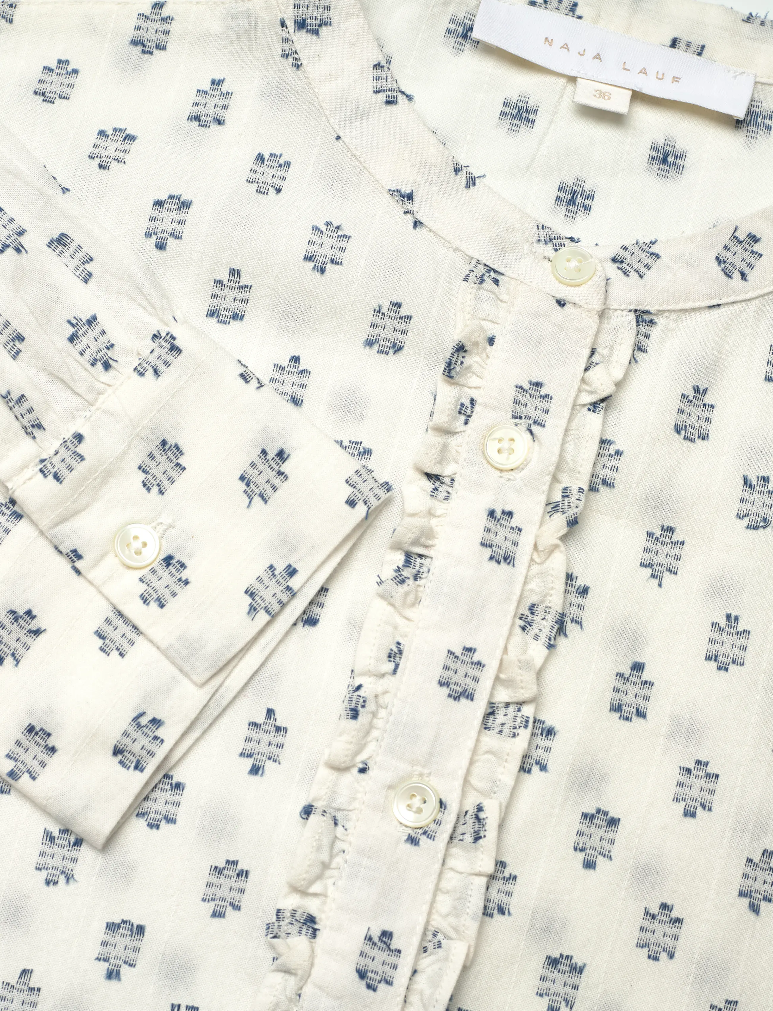 Naja Lauf - AIDA SHIRT DECO VOILE - blue/white - 2