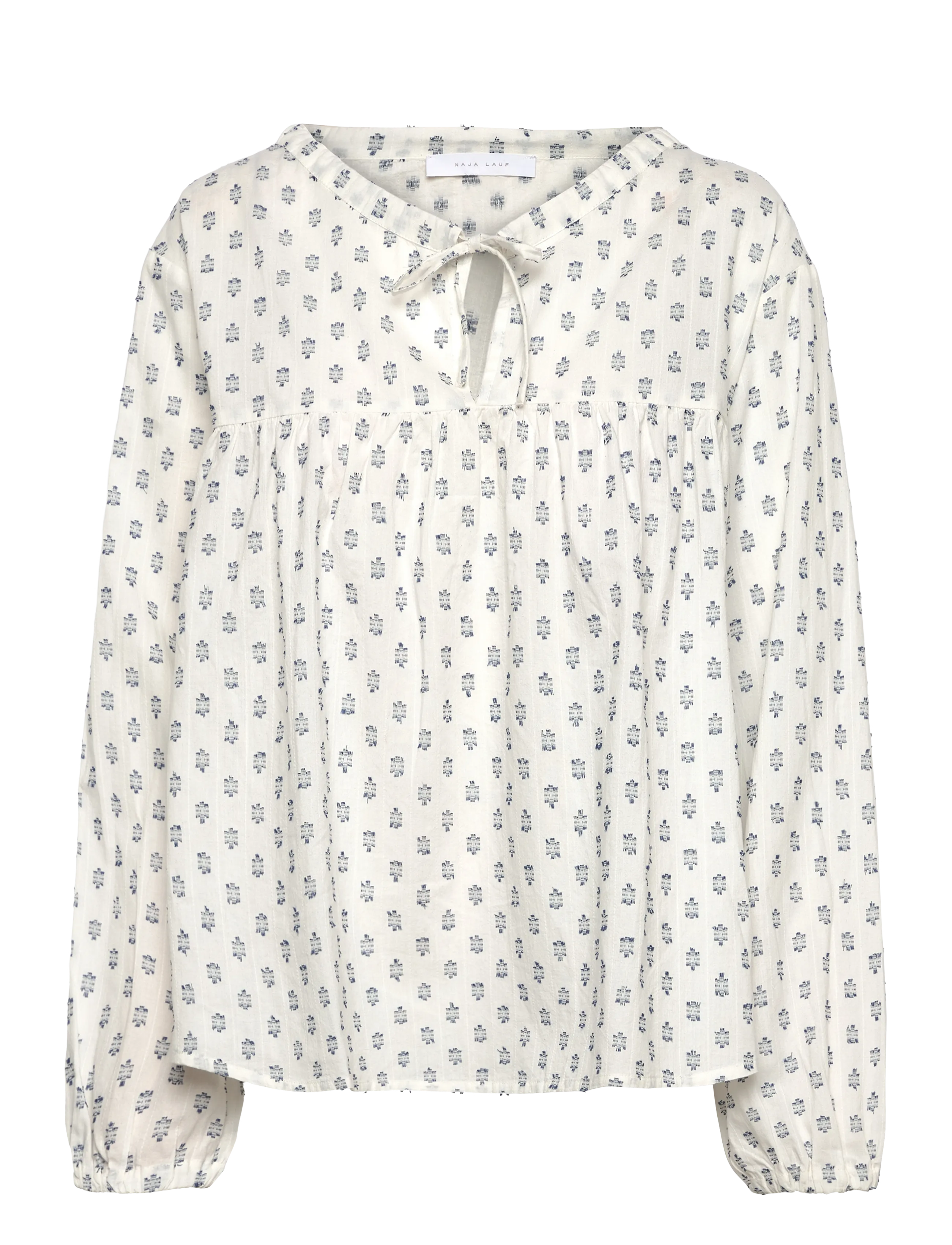 Naja Lauf ANAIS BLOUSE DECO VOILE - Bluser & Skjorter - BLUE/WHITE / white