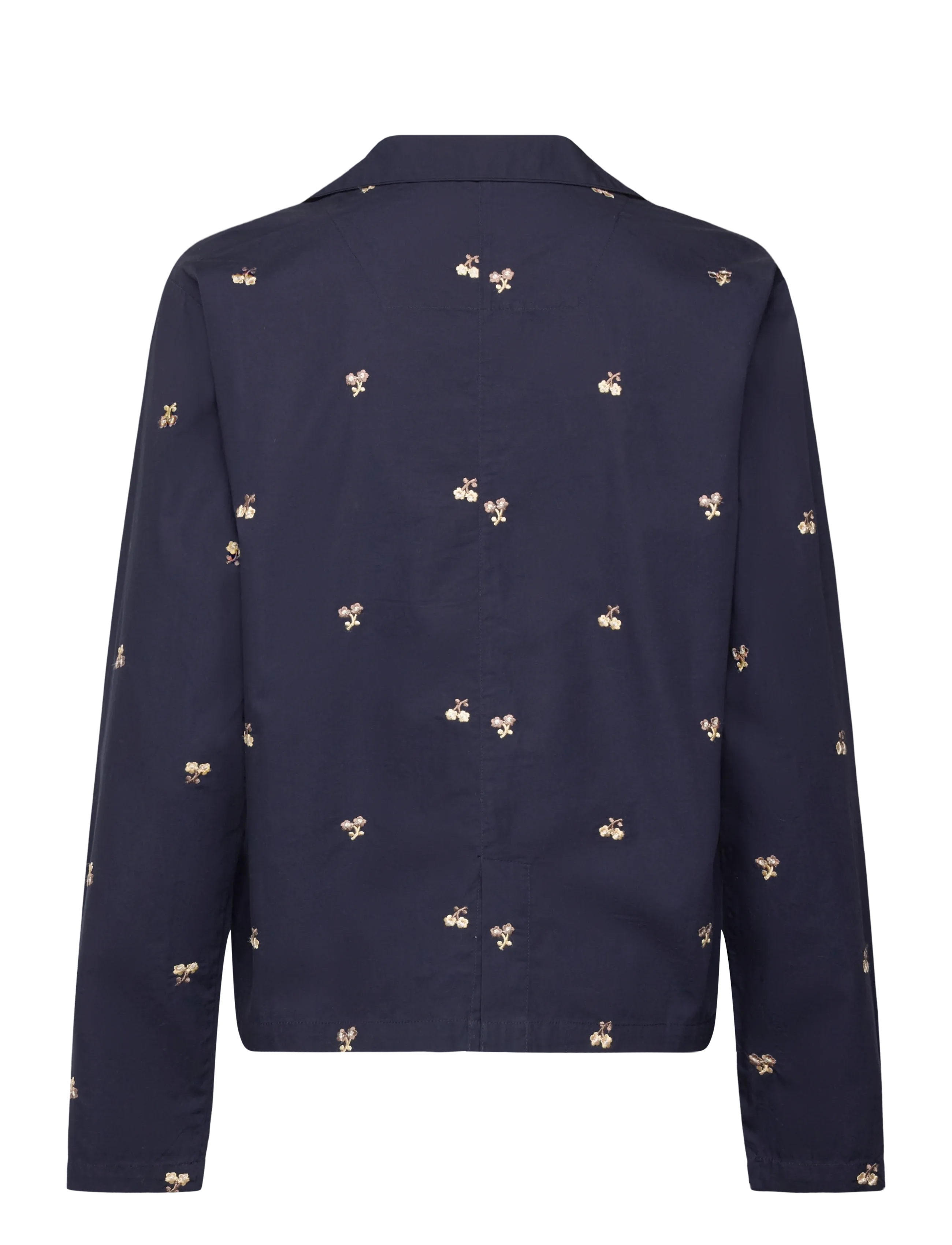 Naja Lauf - KIMMIE SHIRT EMBROIDERED FLOWER - langærmede skjorter - navy - 1