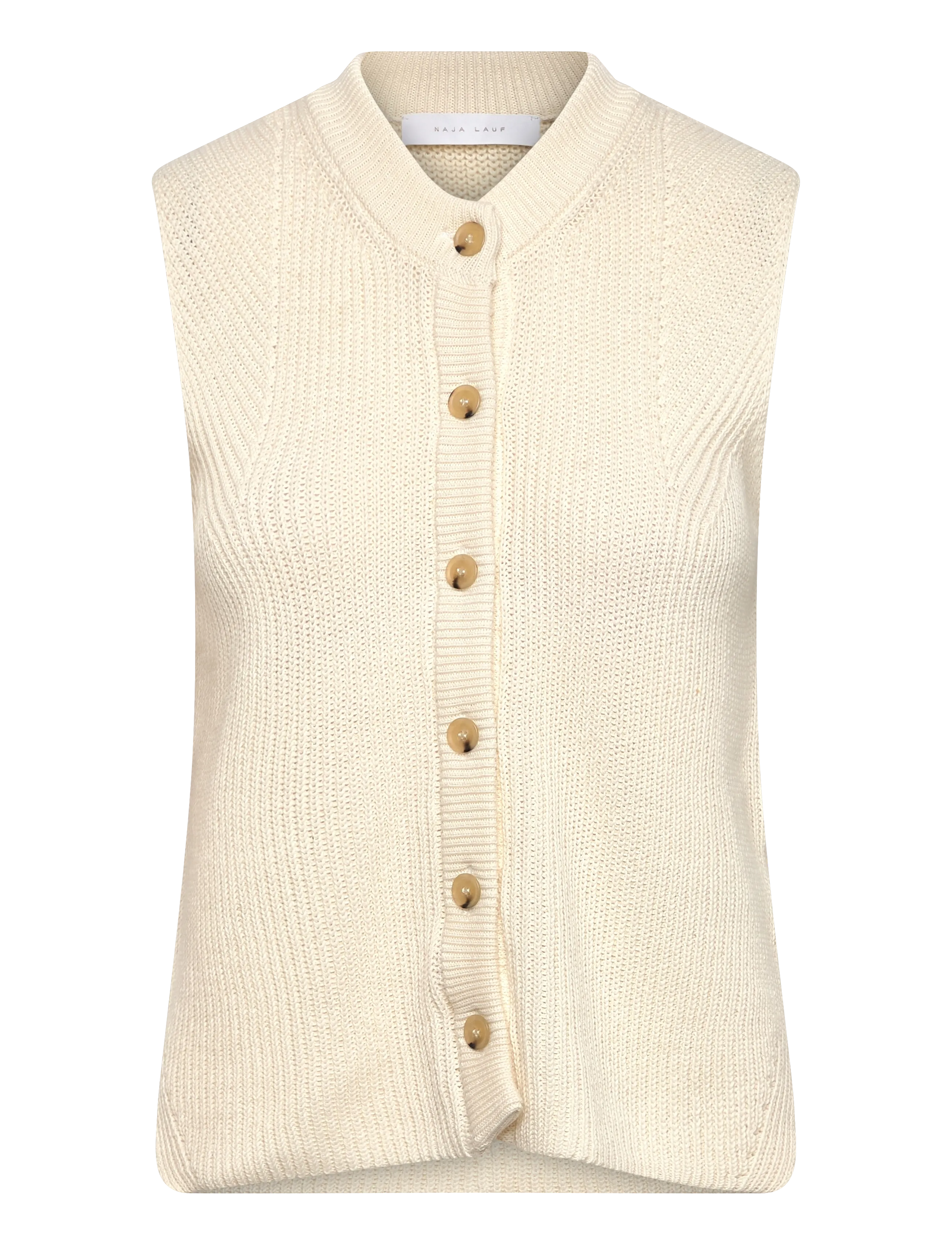 Naja Lauf HONEY VEST PATENT - Strikveste - IVORY / cream