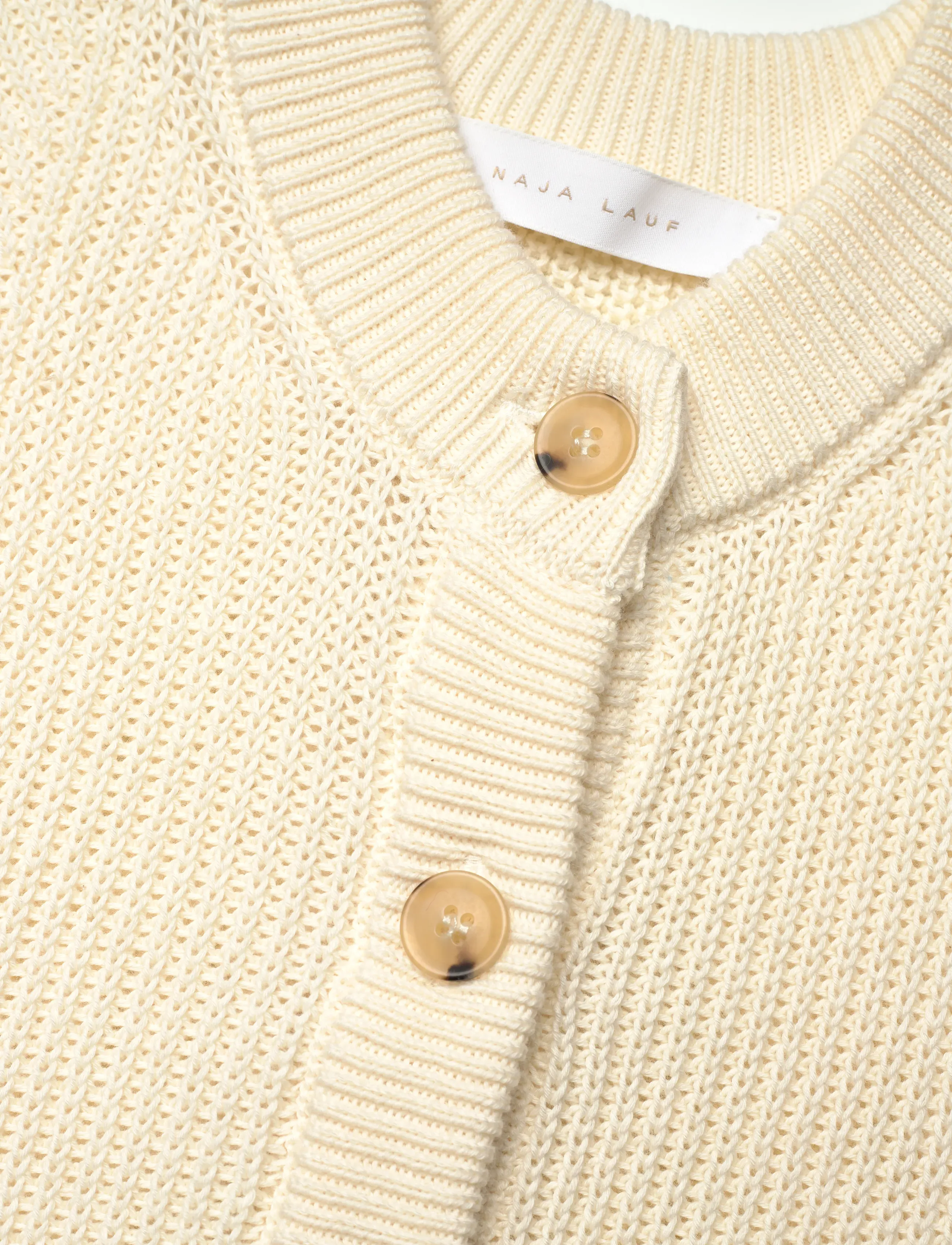 Naja Lauf - HONEY VEST PATENT - strikveste - ivory - 2