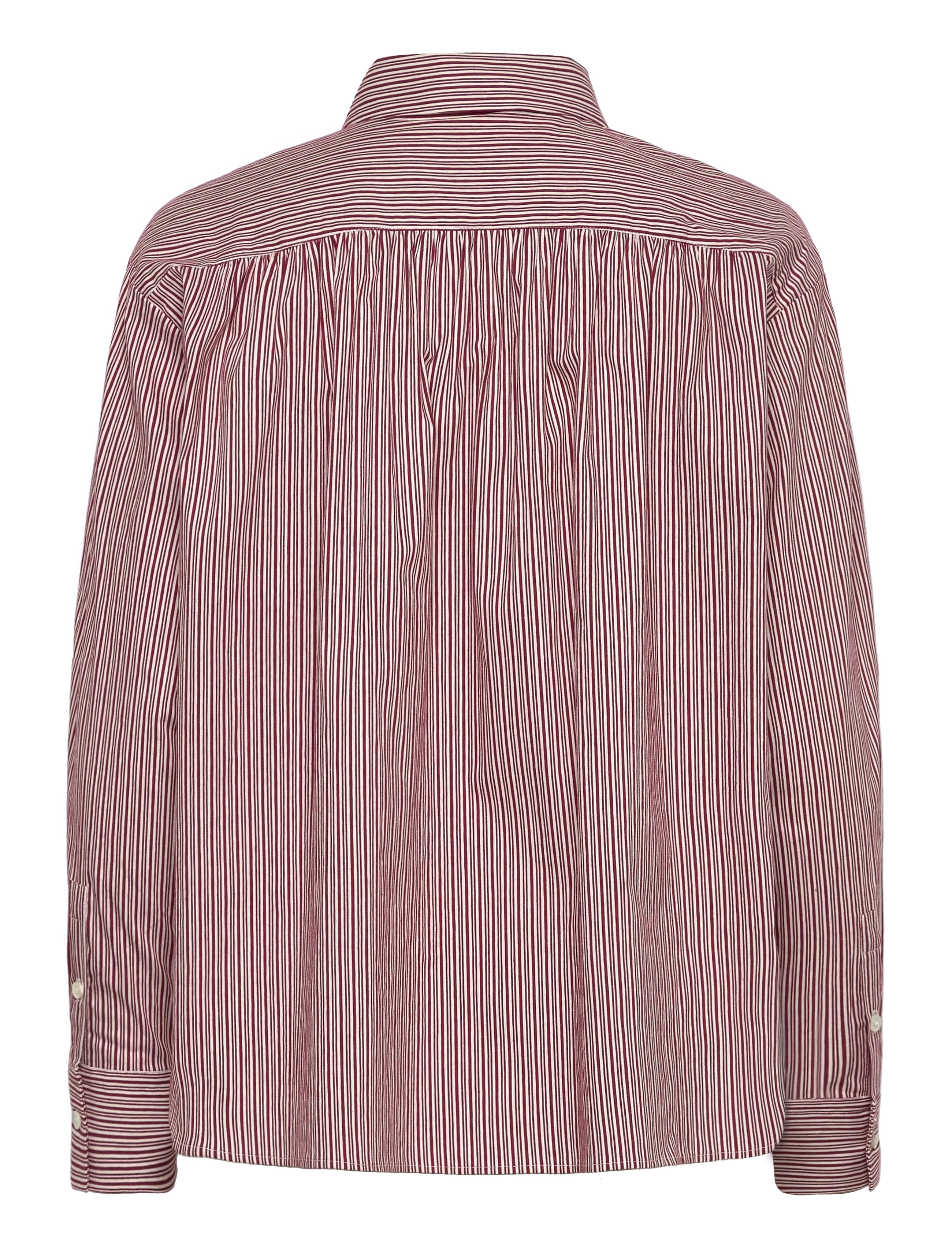 Naja Lauf - BOBBI SHIRT VENICE STRIPE - langärmlige hemden - wine red - 1