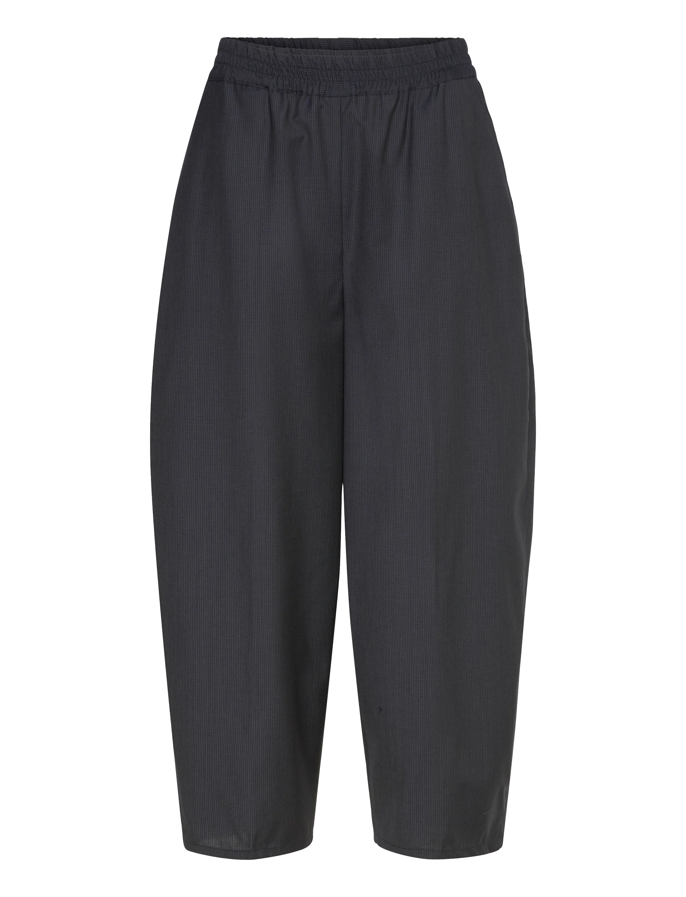 Naja Lauf SORA PANTS CHECKED STRIPE - Naja Lauf - NAVY BLUE / navy