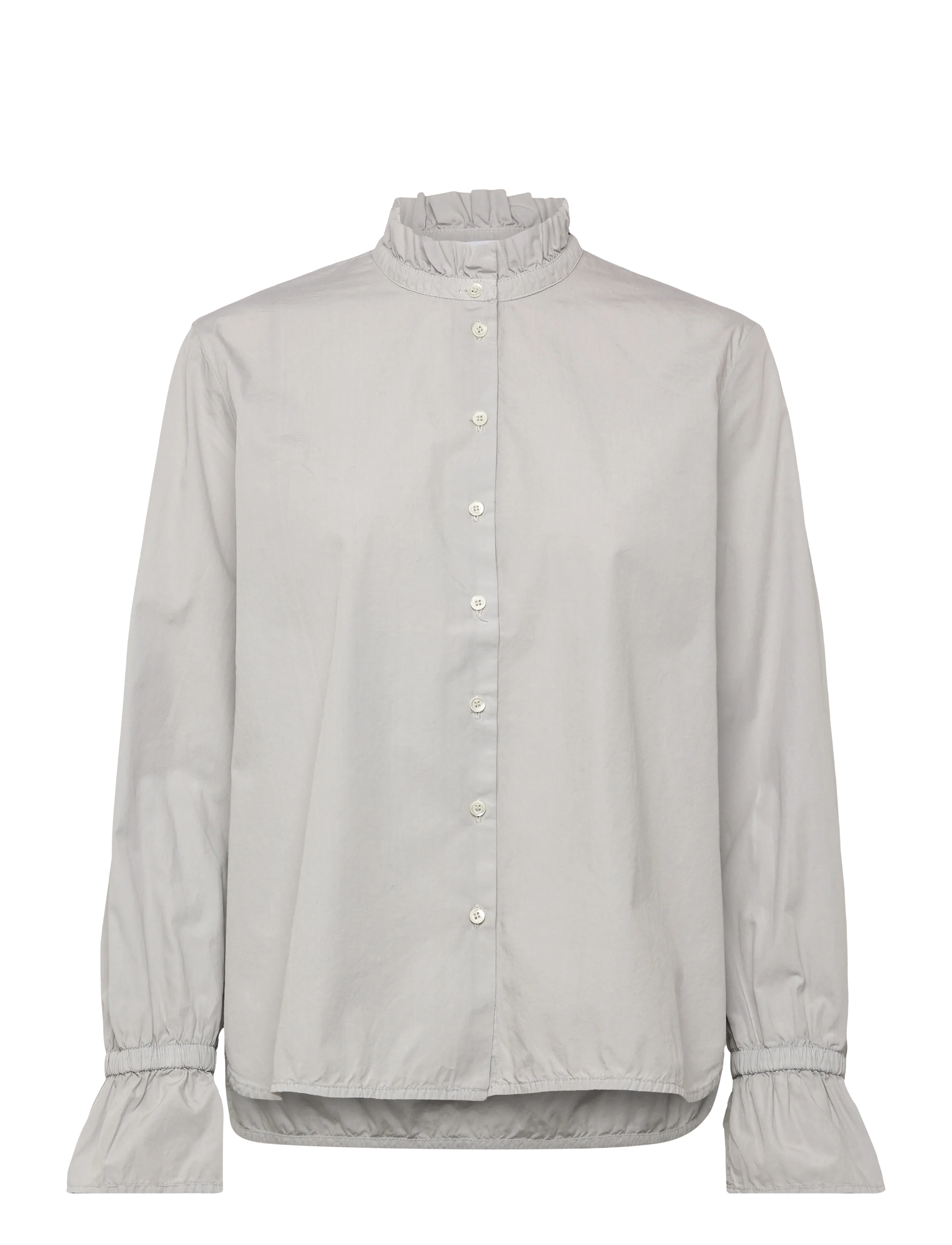 Naja Lauf DICTE SHIRT PAPER TOUCH - Särgid - LIGHT GREY / grey