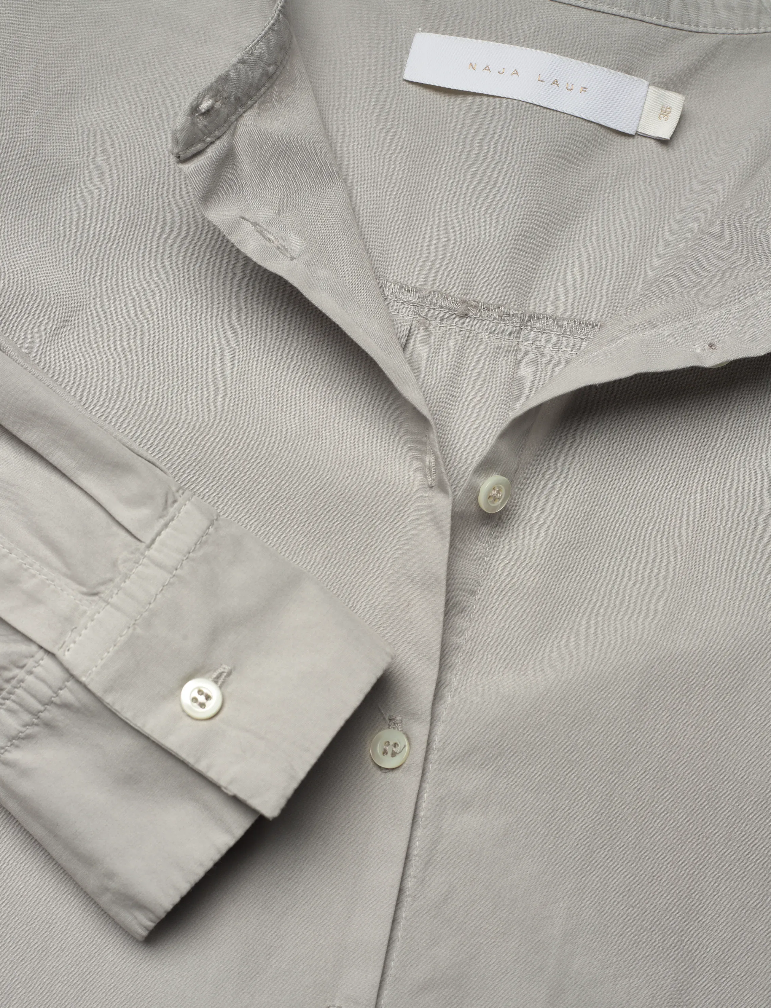 Naja Lauf - ANETTA SHIRT PAPER TOUCH - langærmede skjorter - light grey - 2