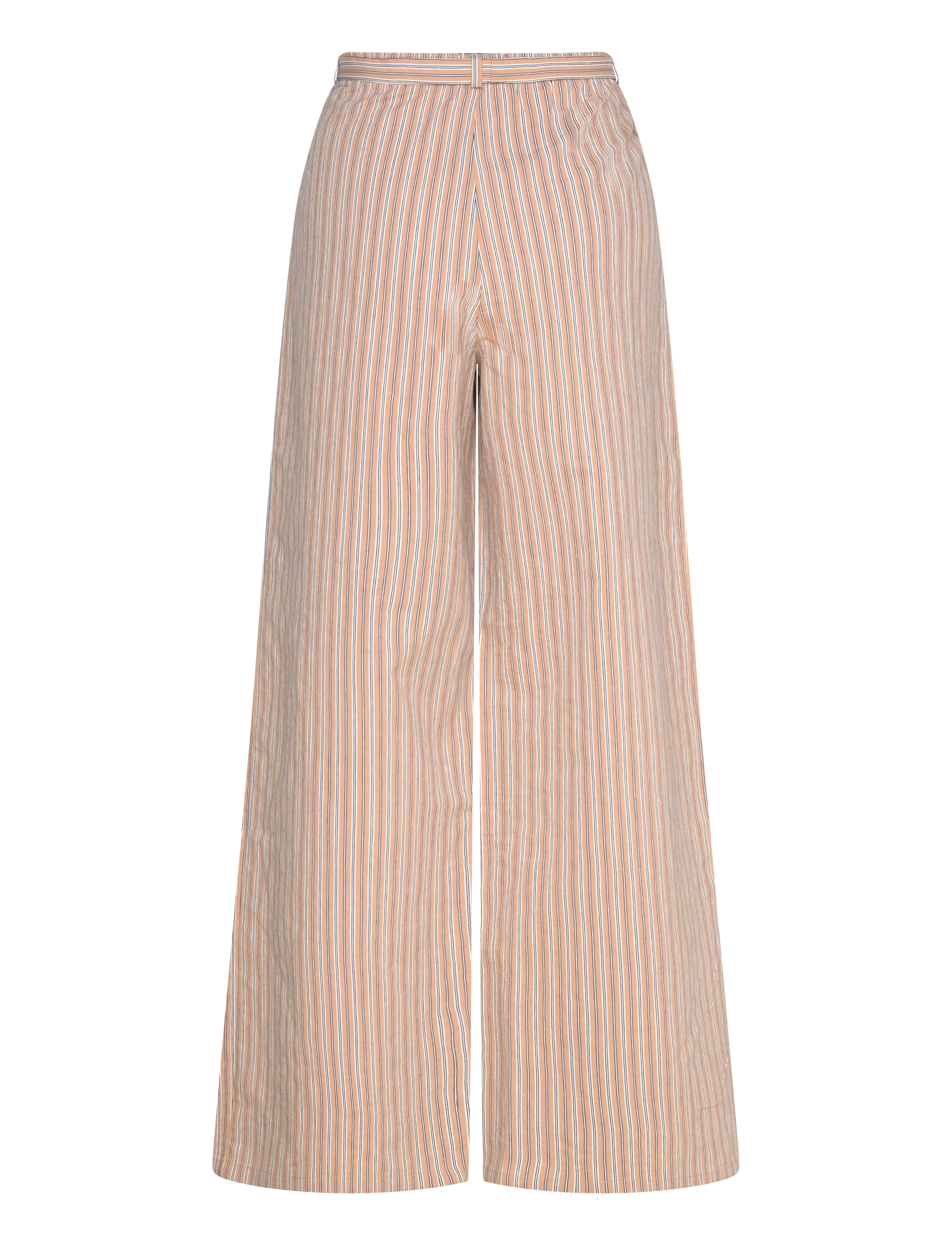 Naja Lauf - JELENA PANTS TERRACOTTA STRIPE - bukser med brede ben - terracotta - 1
