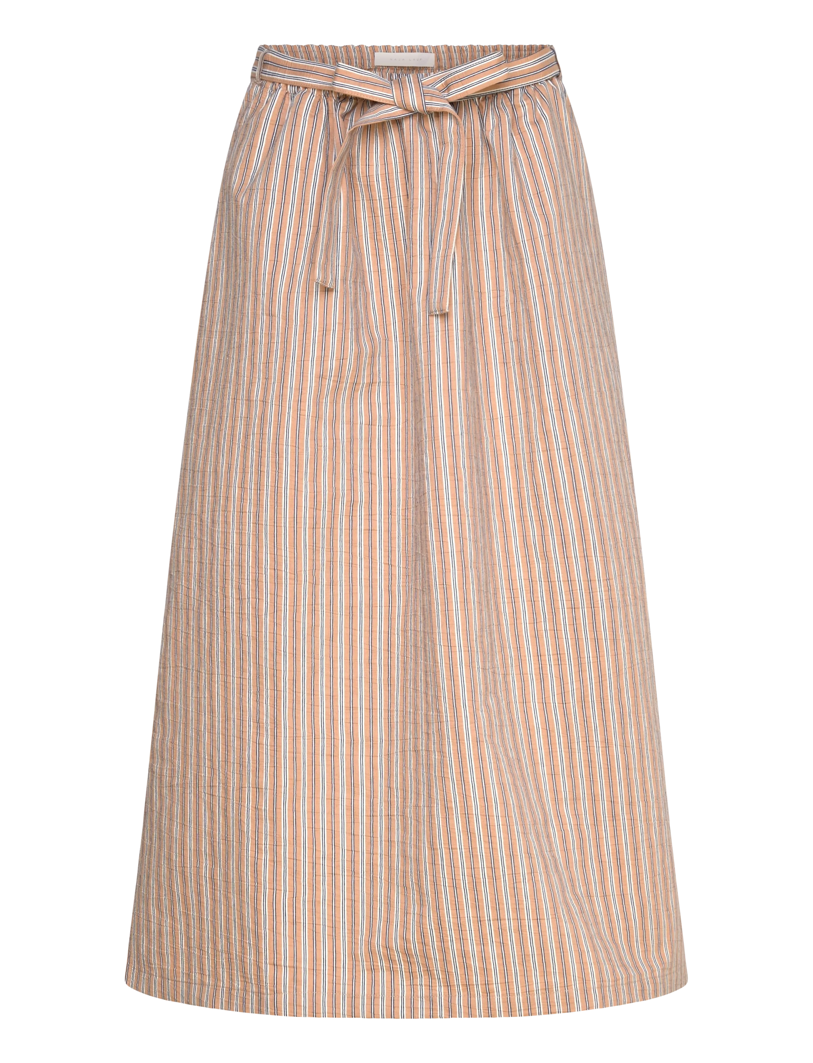 Naja Lauf OISELLA SKIRT TERRACOTTA STRIPE - Midi nederdele - TERRACOTTA / coral