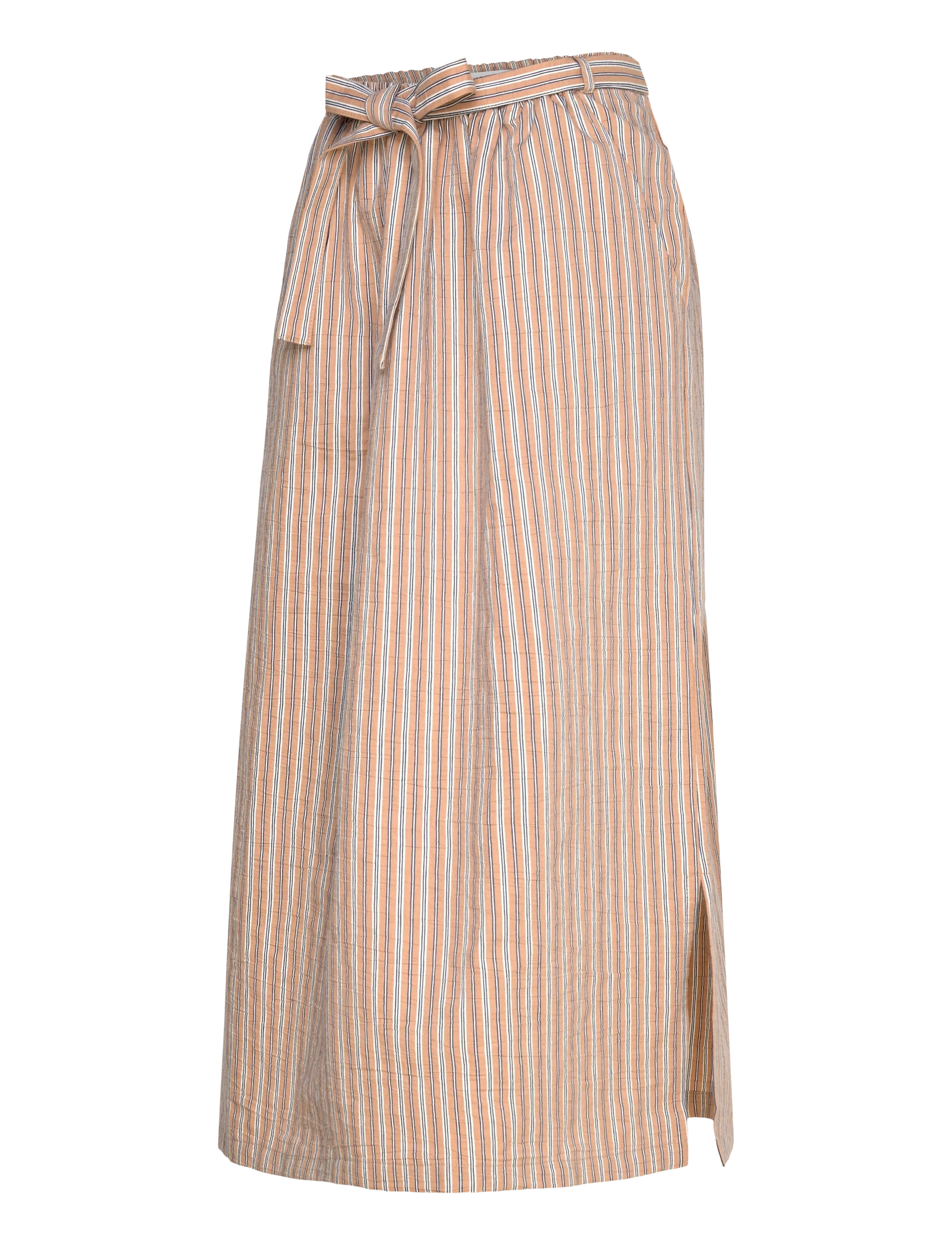 Naja Lauf - OISELLA SKIRT TERRACOTTA STRIPE - midi nederdele - terracotta - 3