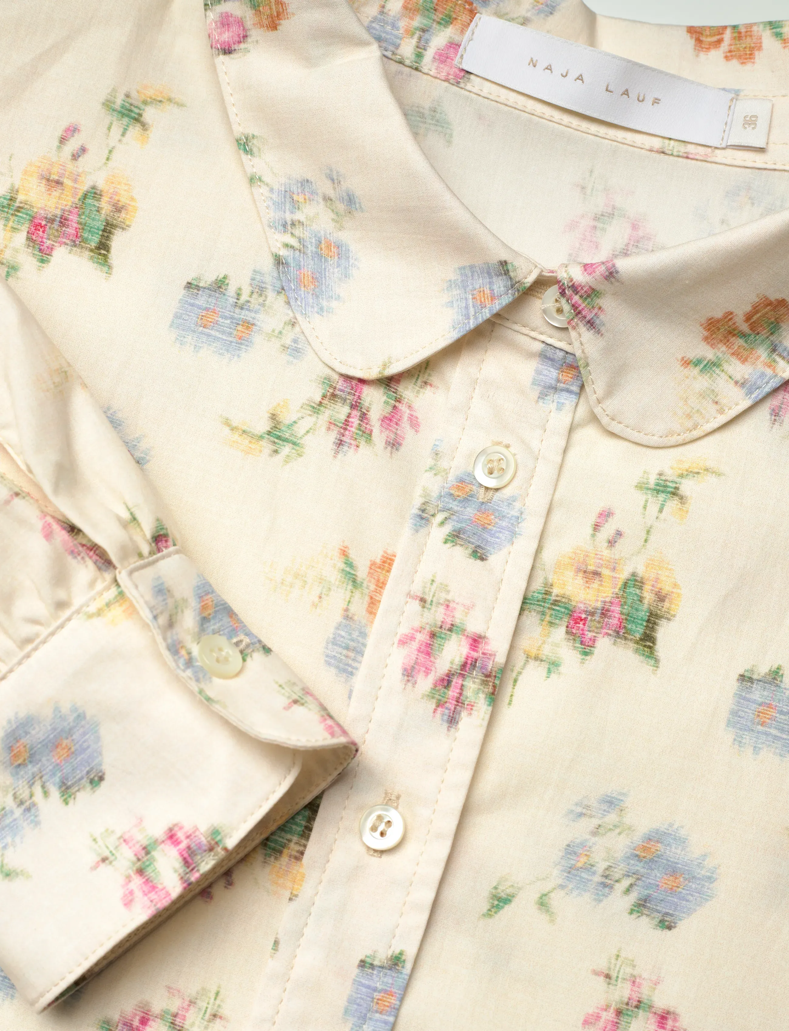 Naja Lauf - IRENE SHIRT BLEACHED FLOWER - cream - 2