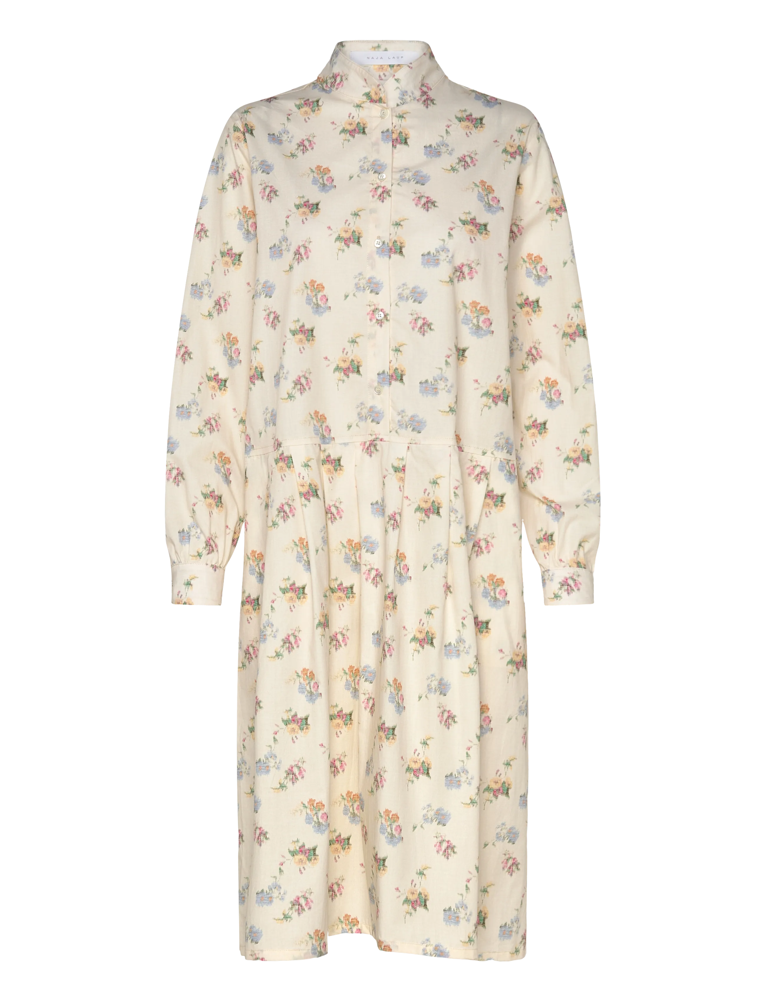 Naja Lauf DIMA DRESS BLEACHED FLOWER - Midikleider - CREAM / cream