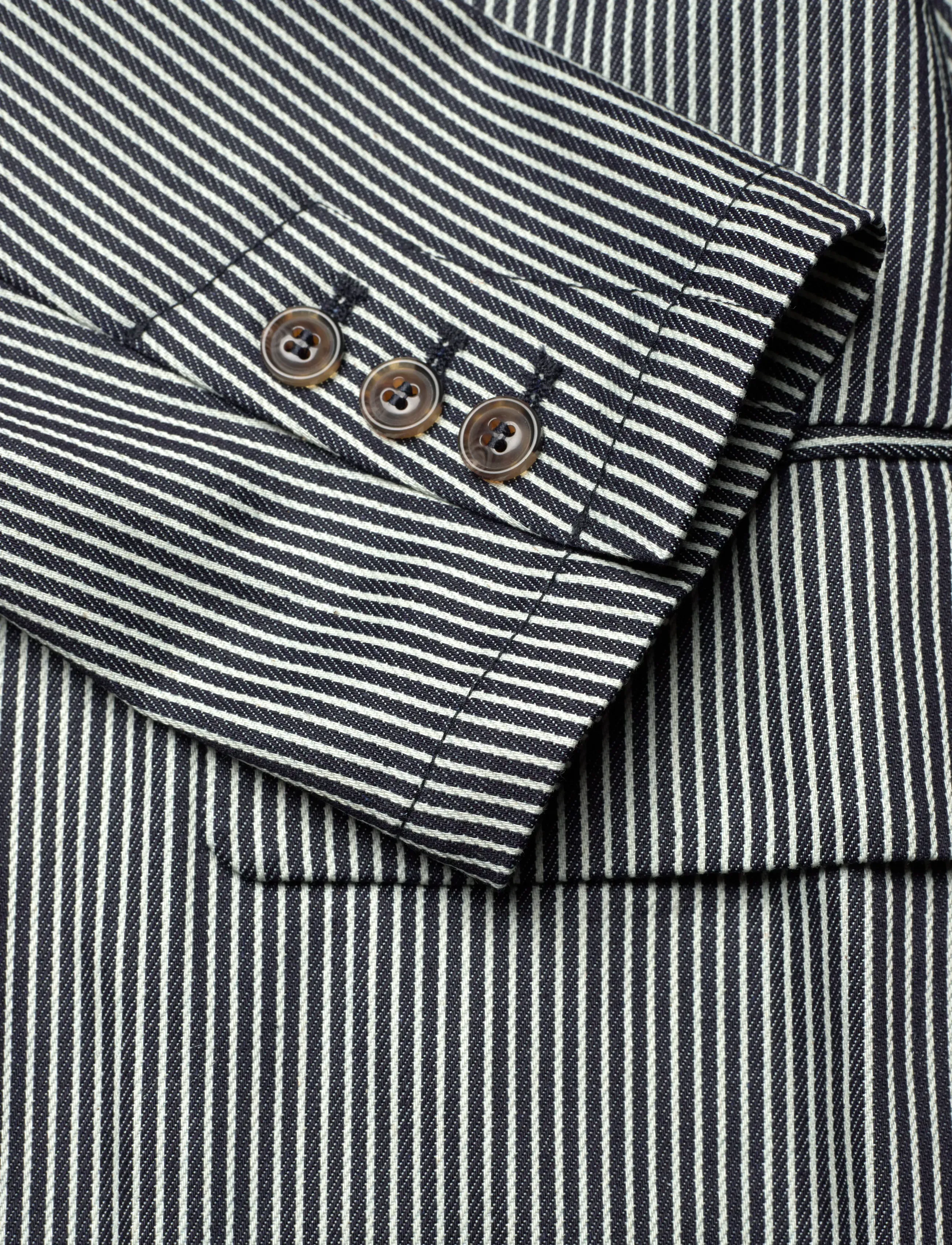 Naja Lauf - PIL BLAZER MILKBOY STRIPE - enkeltradede blazere - blue white - 4