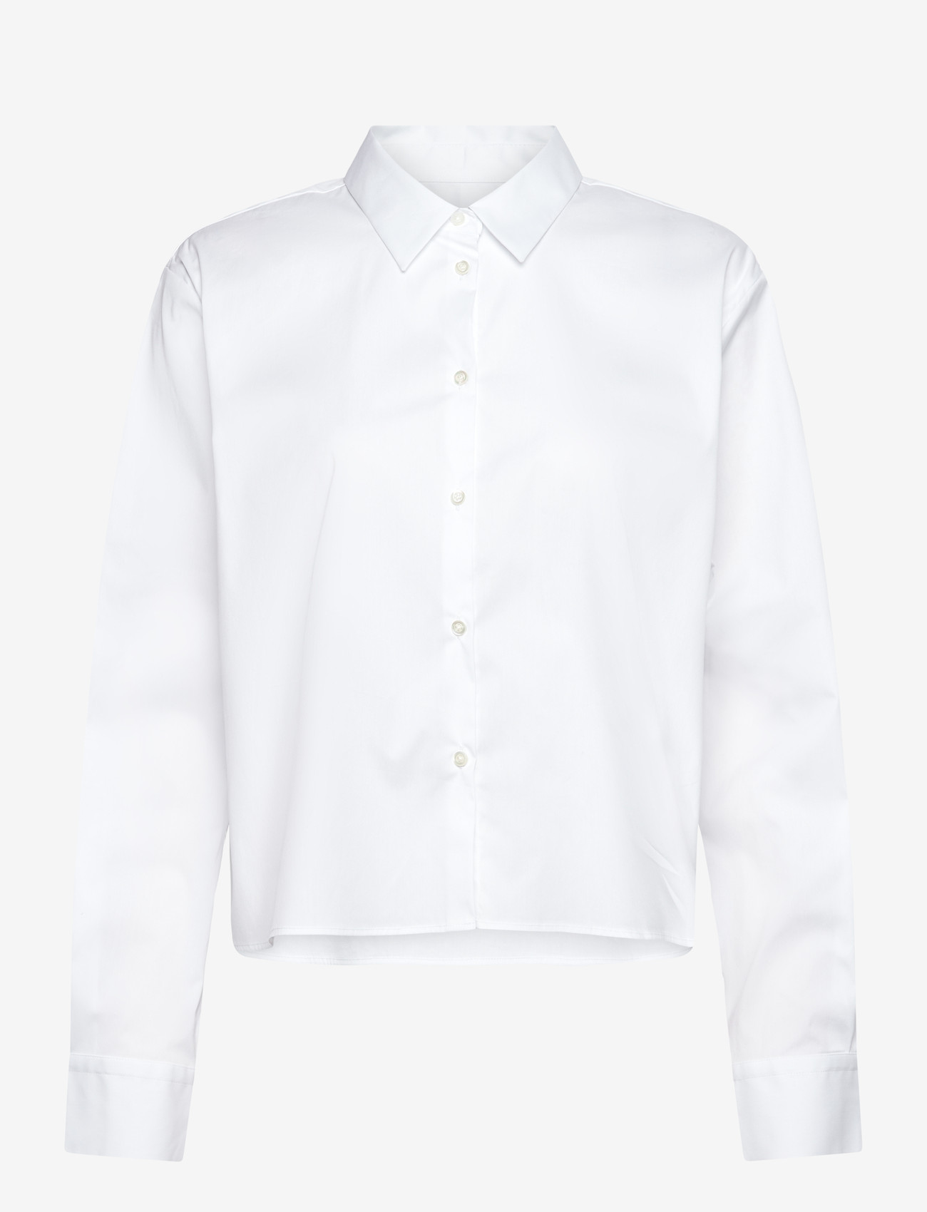 Naja Lauf - ABBI SHIRT FANCY POPLIN - krekli ar garām piedurknēm - white - 1