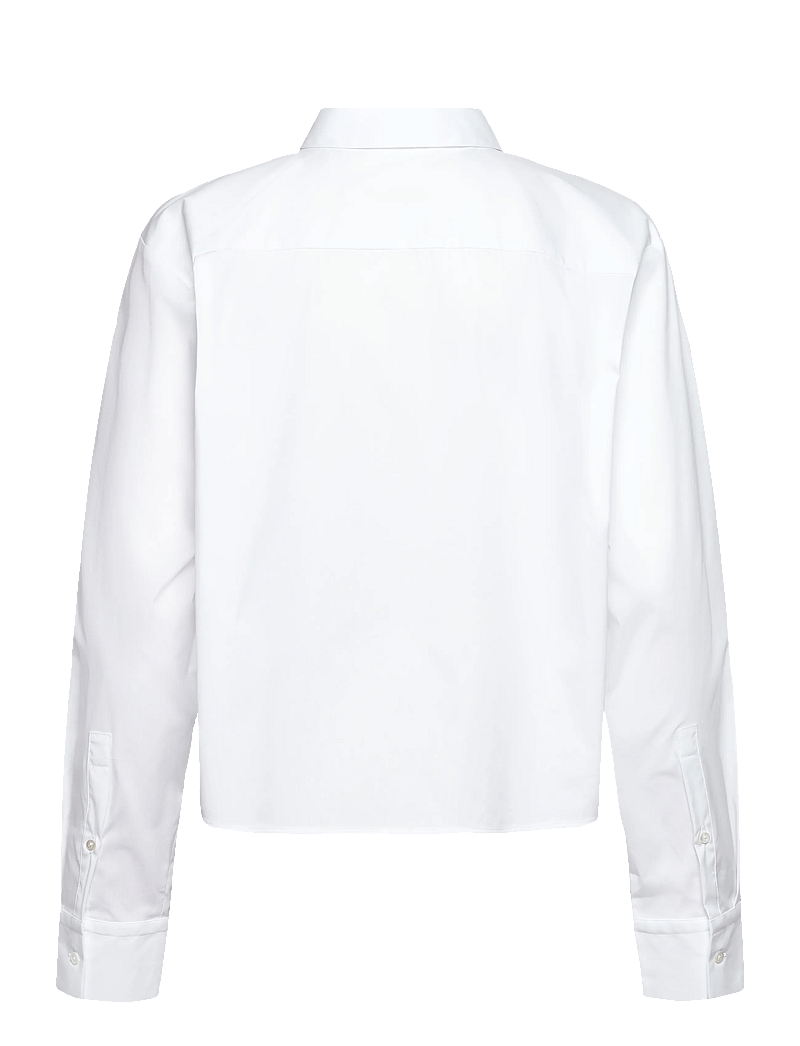 Naja Lauf - ABBI SHIRT FANCY POPLIN - krekli ar garām piedurknēm - white - 2
