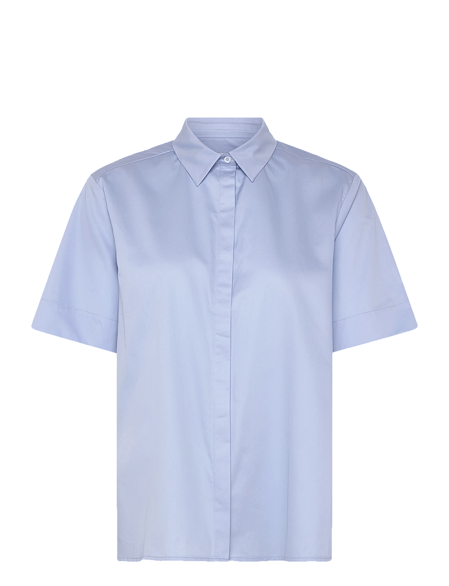 Naja Lauf - TALI SHIRT COTTON SATEEN - chemises à manches courtes - light blue - 1