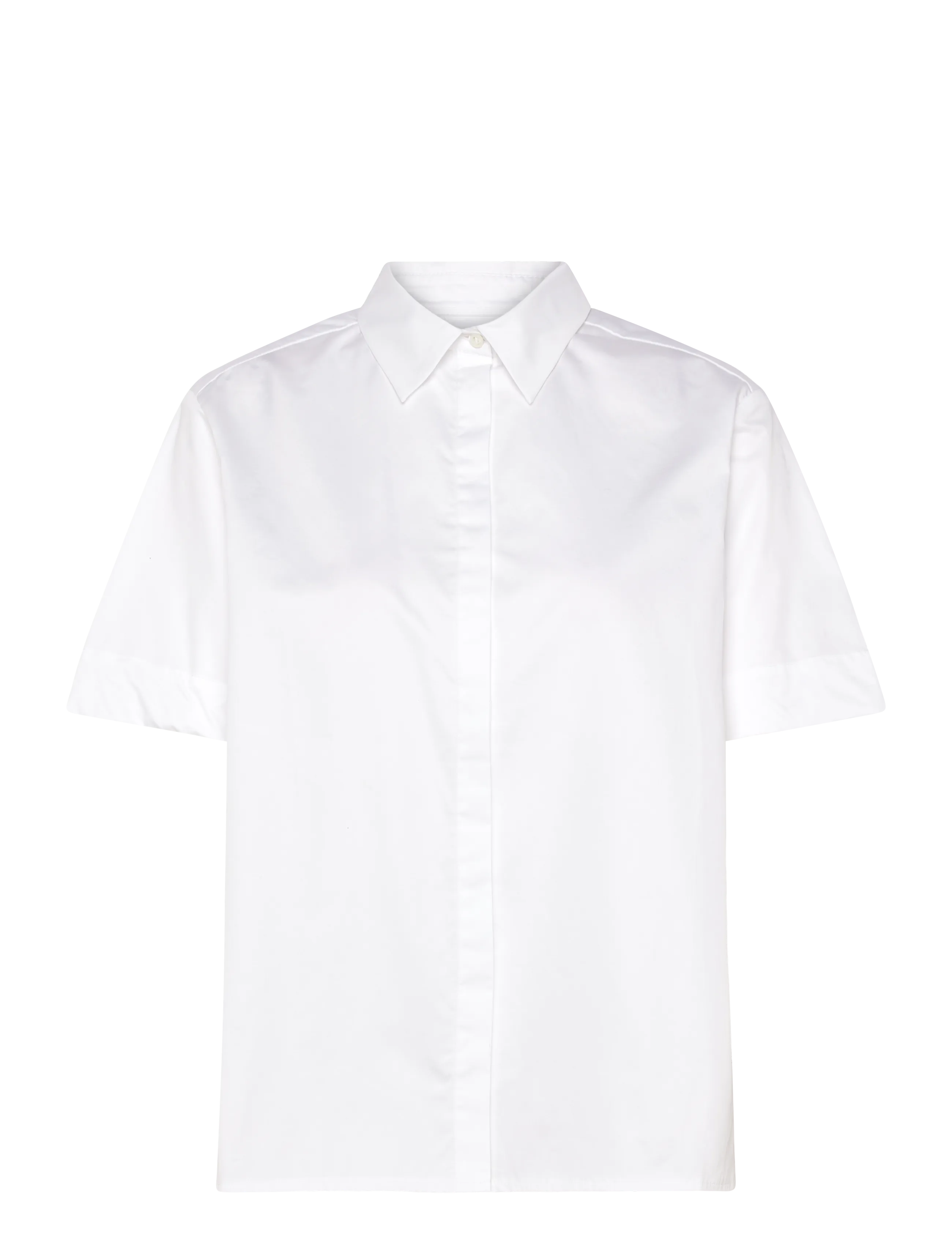 Naja Lauf TALI SHIRT COTTON SATEEN - Bluser & Skjorter - WHITE / white