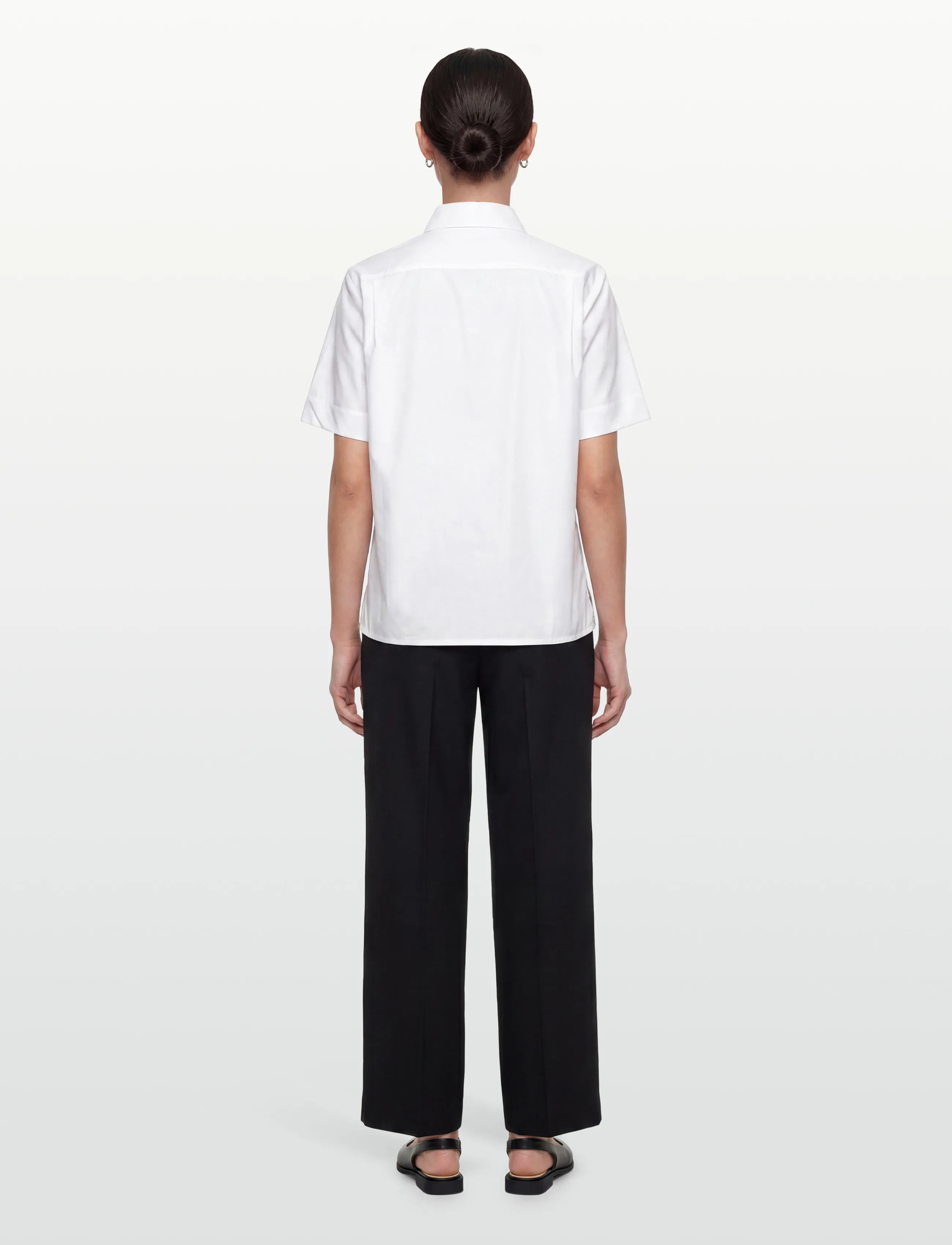 Naja Lauf - TALI SHIRT COTTON SATEEN - stytterma skyrtur - white - 4